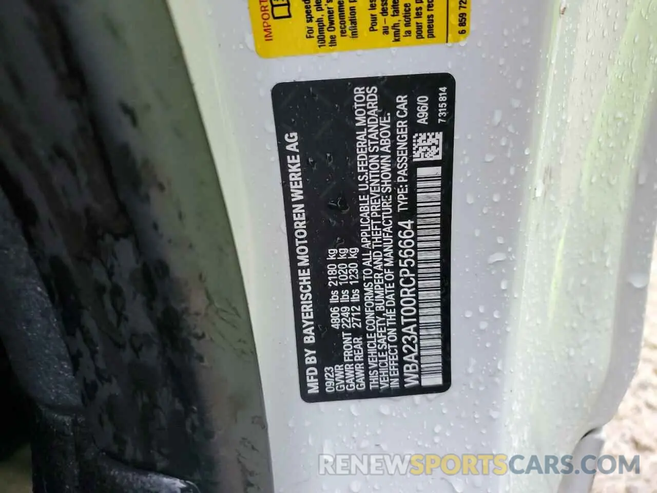 13 Photograph of a damaged car WBA23AT00RCP56664 BMW 4 SERIES 2024