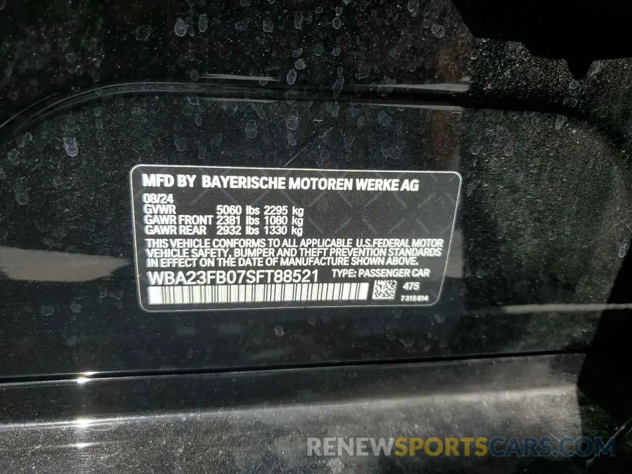 12 Photograph of a damaged car WBA23FB07SFT88521 BMW 4 SERIES 2025