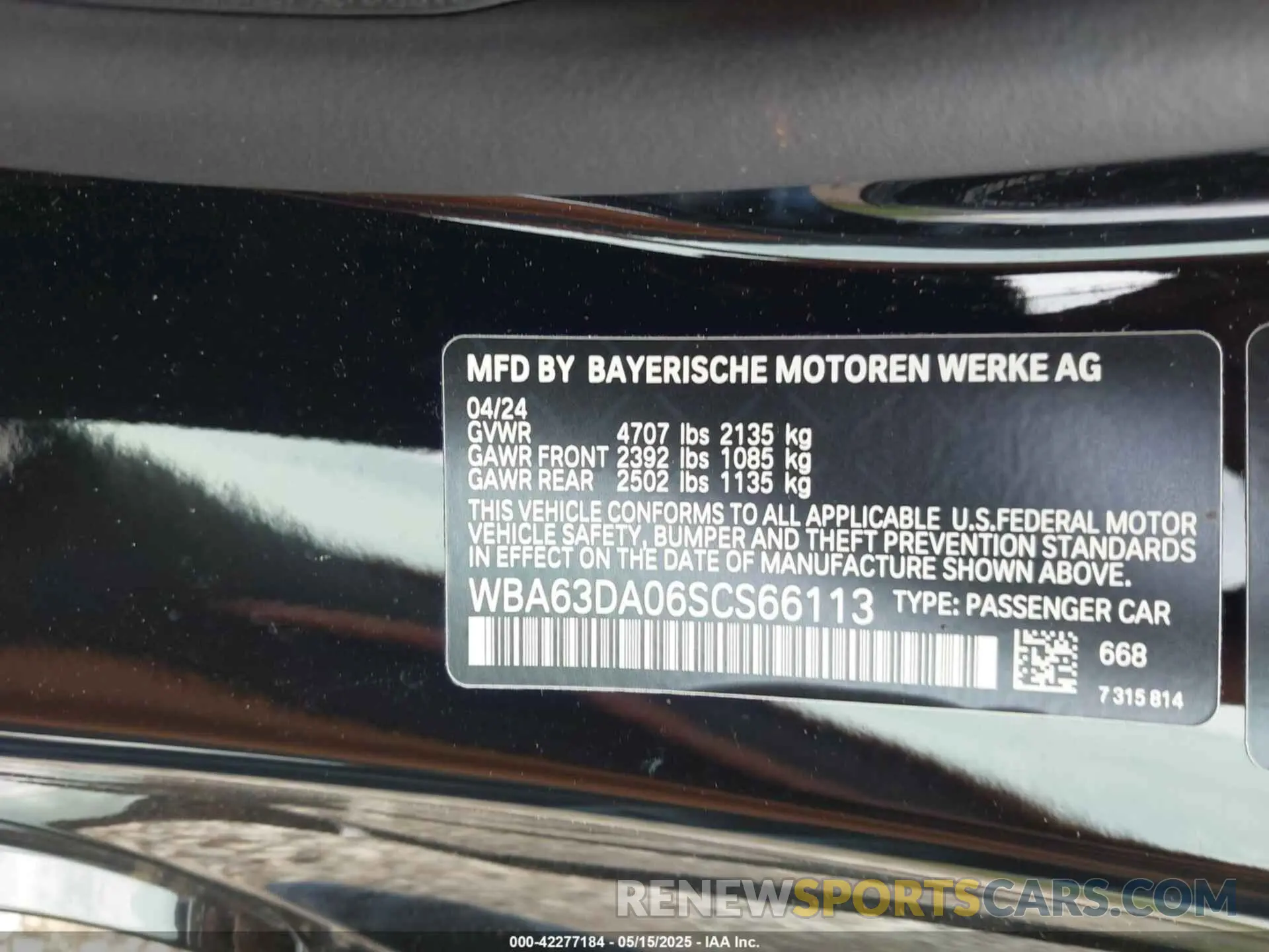 9 Photograph of a damaged car WBA63DA06SCS66113 BMW 4 SERIES 2025