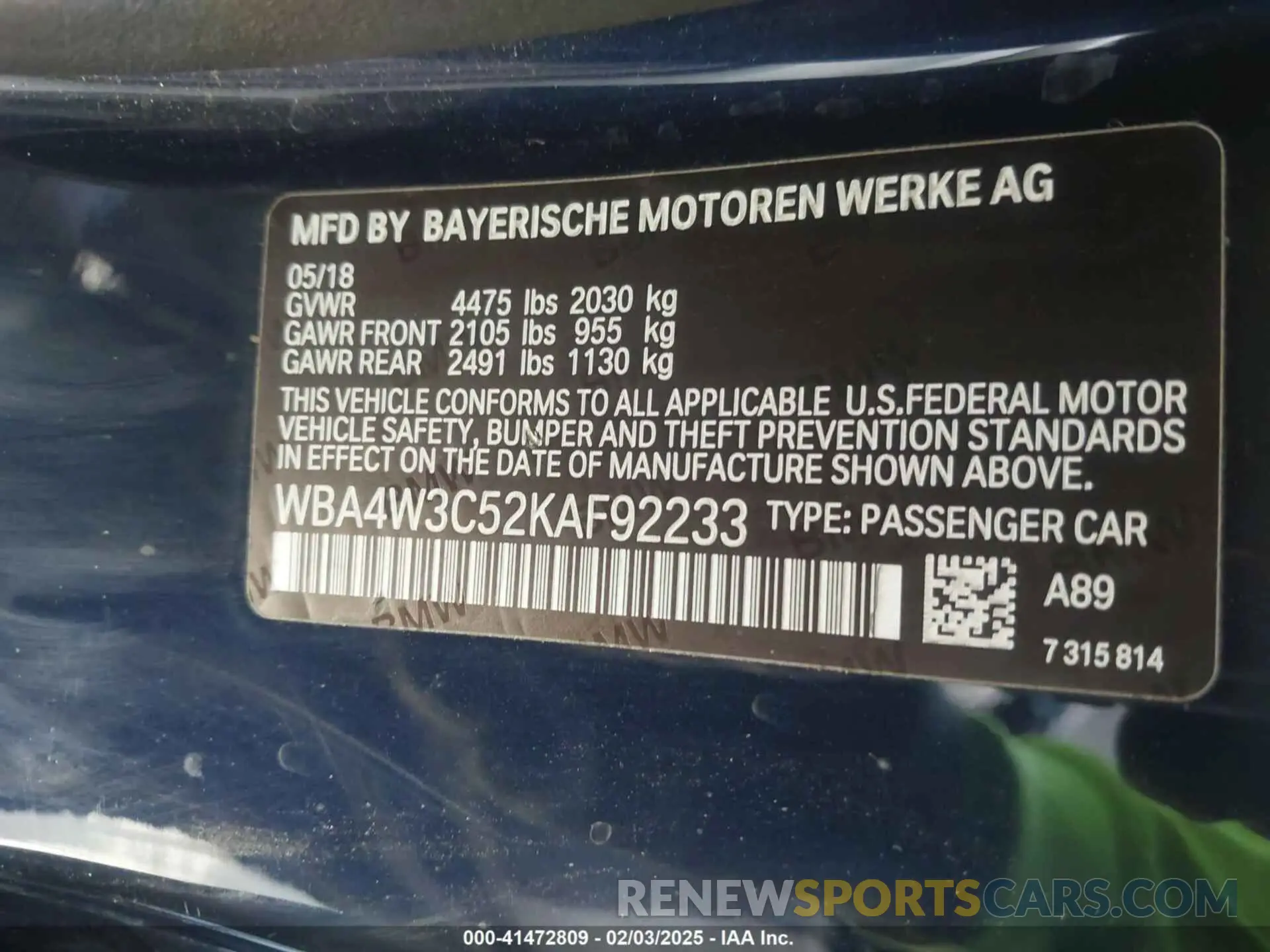 9 Photograph of a damaged car WBA4W3C52KAF92233 BMW 430I 2019