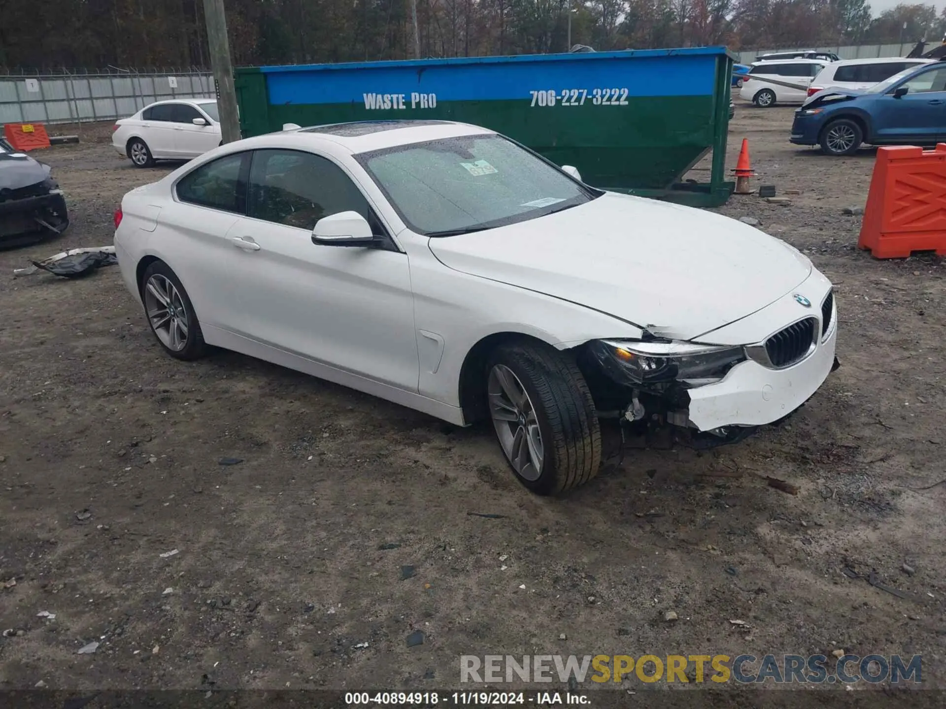 1 Photograph of a damaged car WBA4W3C53KAF93665 BMW 430I 2019
