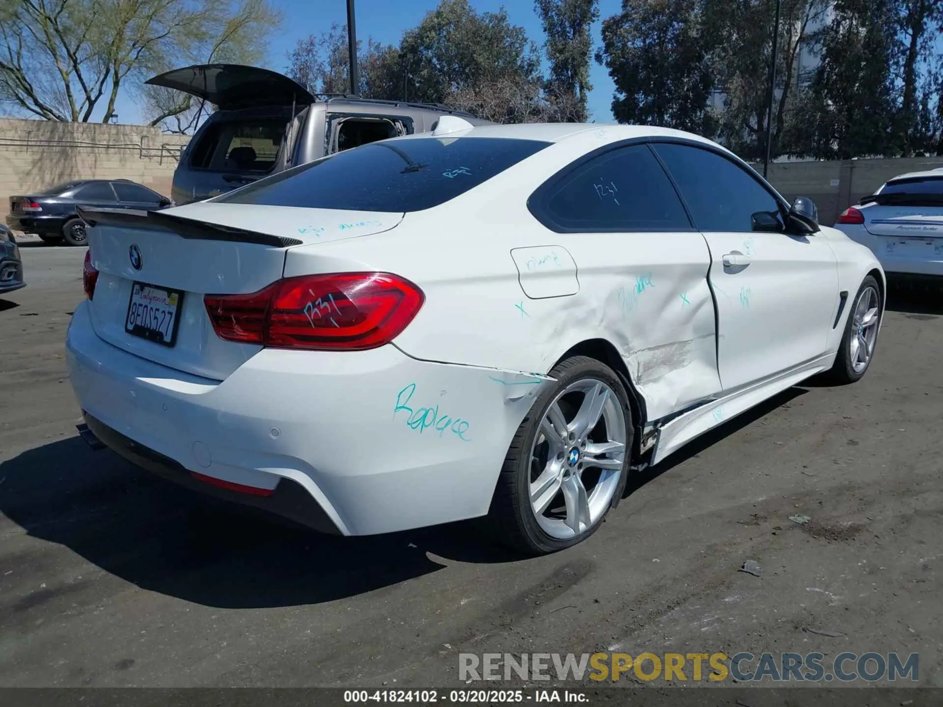 6 Photograph of a damaged car WBA4W3C55KAF91660 BMW 430I 2019