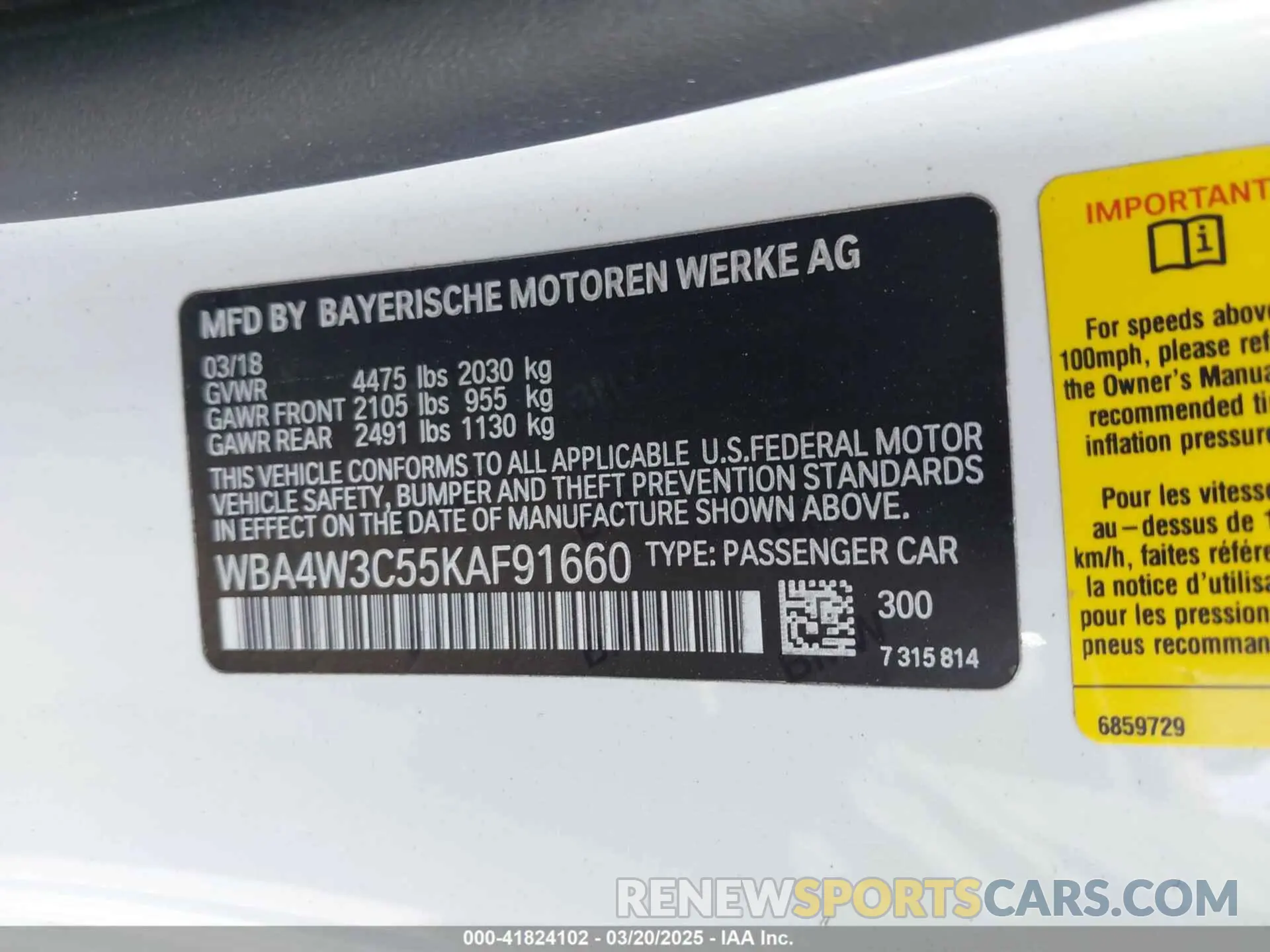 9 Photograph of a damaged car WBA4W3C55KAF91660 BMW 430I 2019