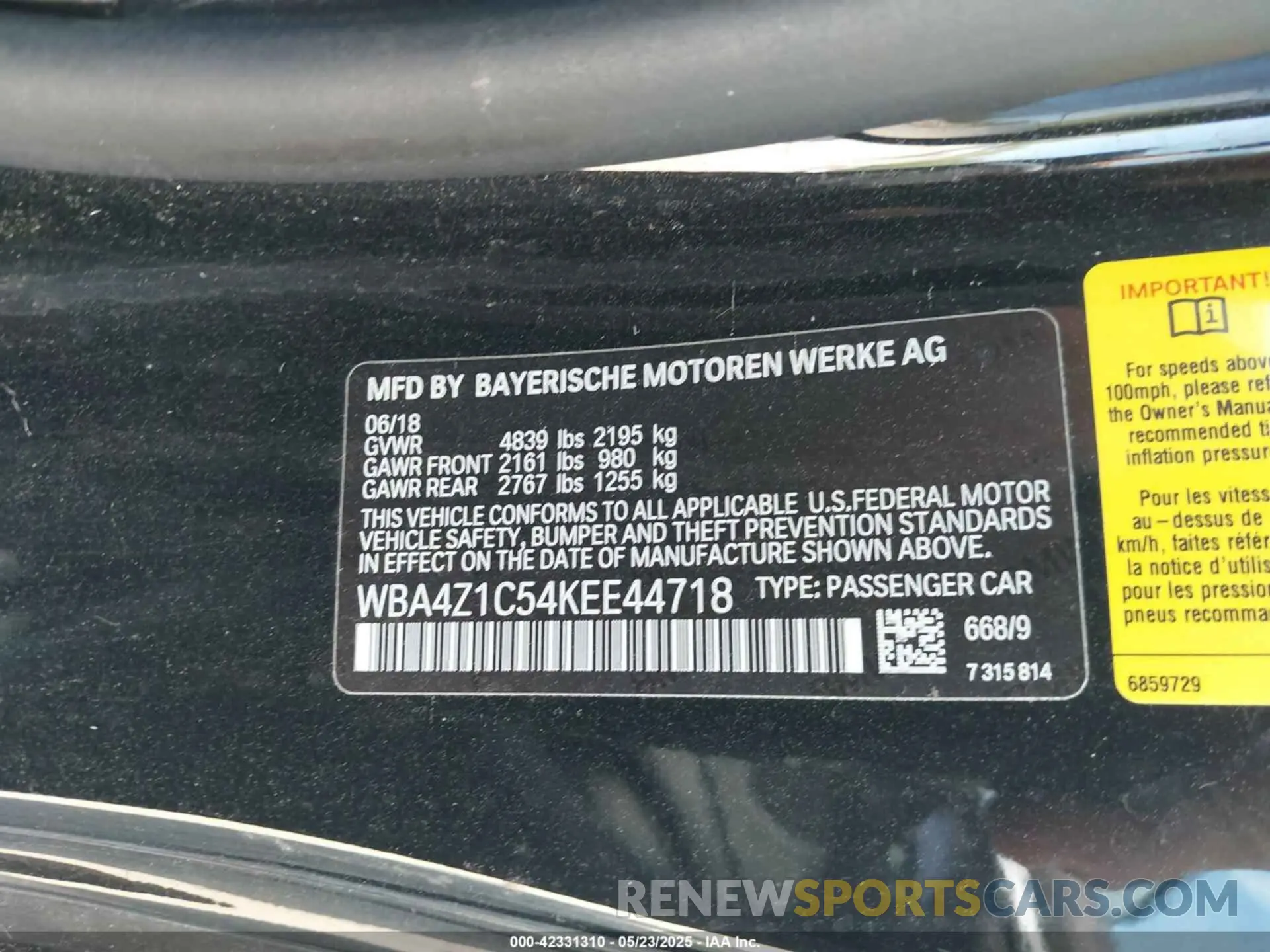 9 Photograph of a damaged car WBA4Z1C54KEE44718 BMW 430I 2019