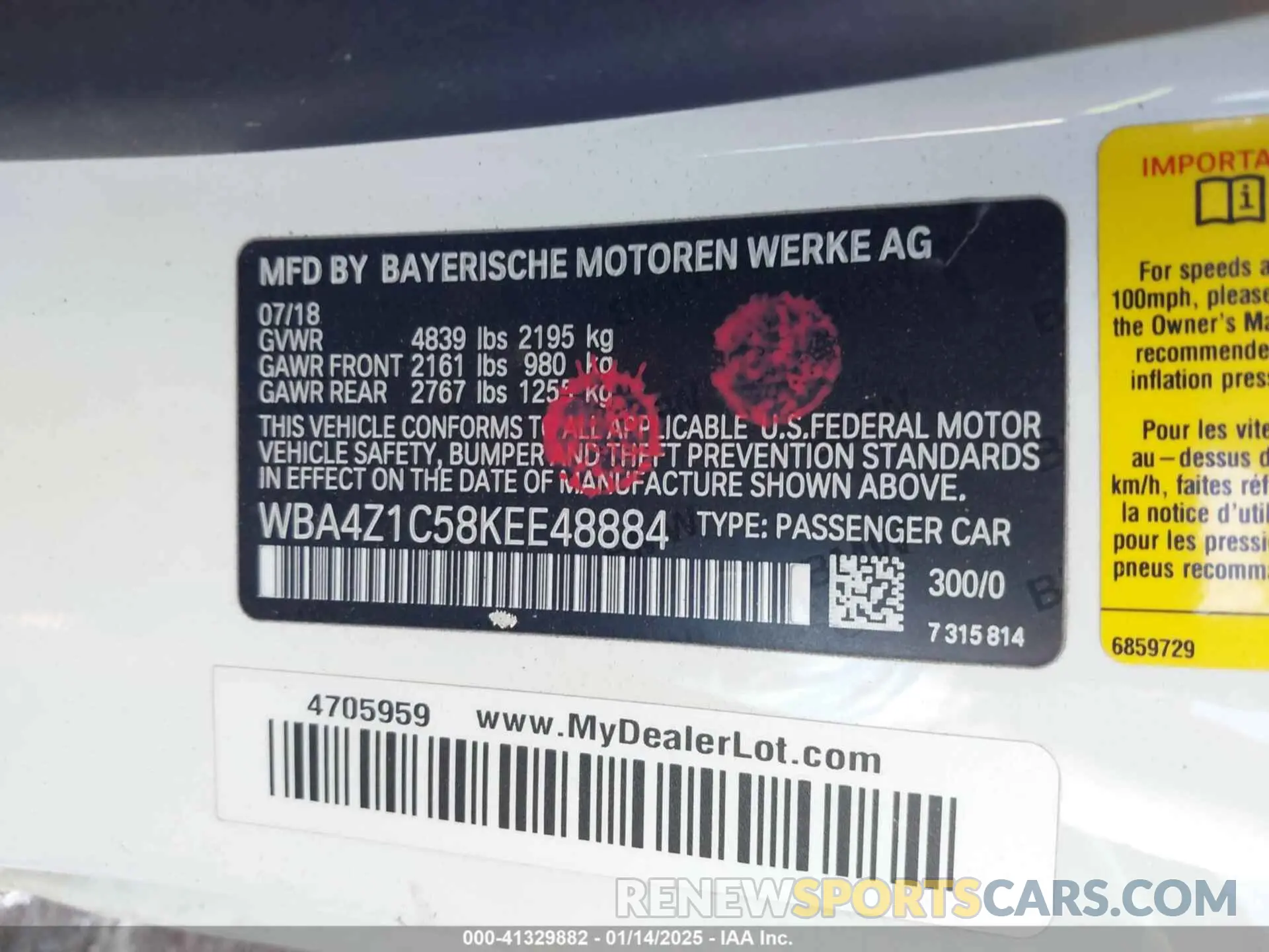 9 Photograph of a damaged car WBA4Z1C58KEE48884 BMW 430I 2019