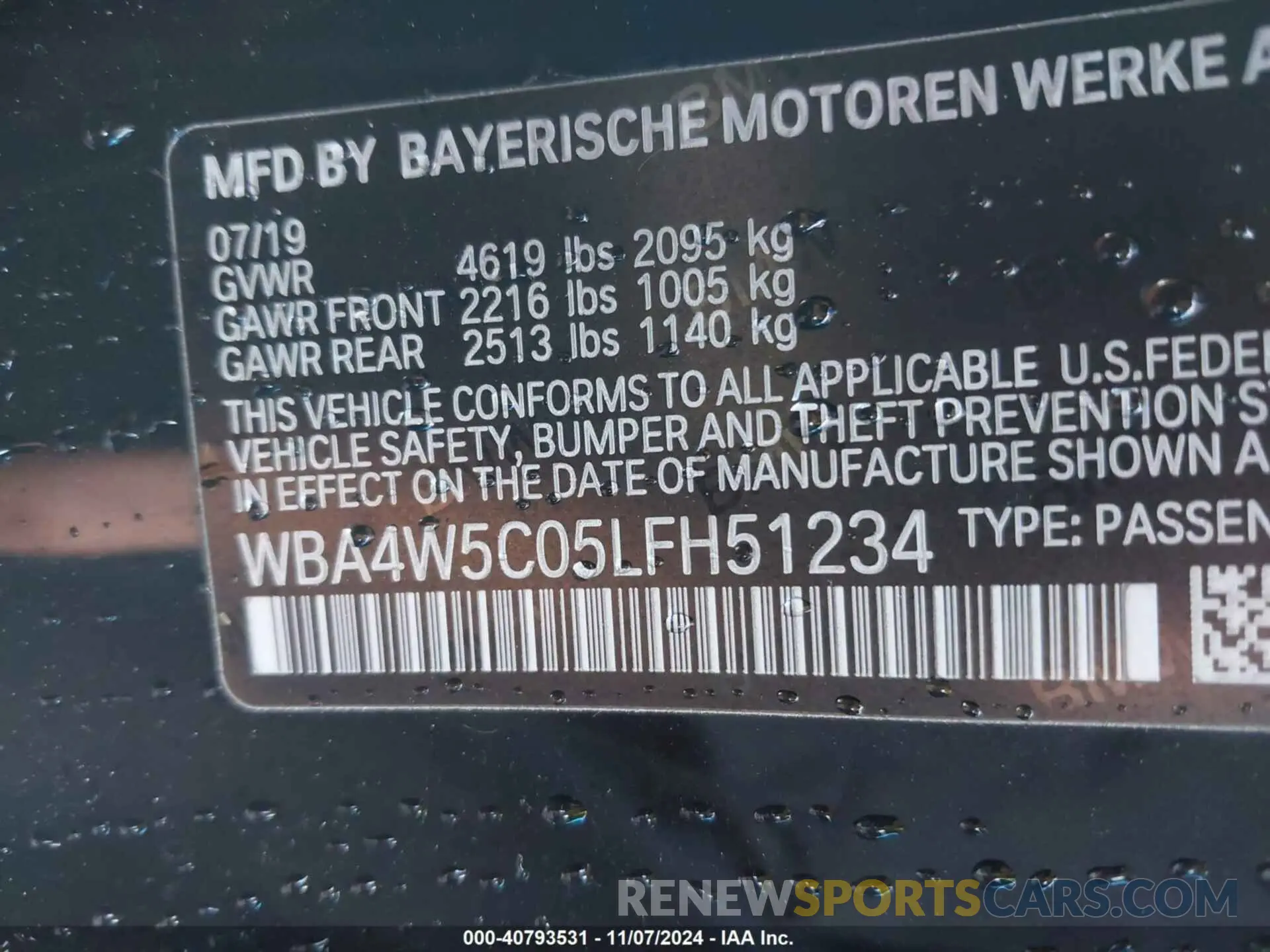 9 Photograph of a damaged car WBA4W5C05LFH51234 BMW 430I 2020
