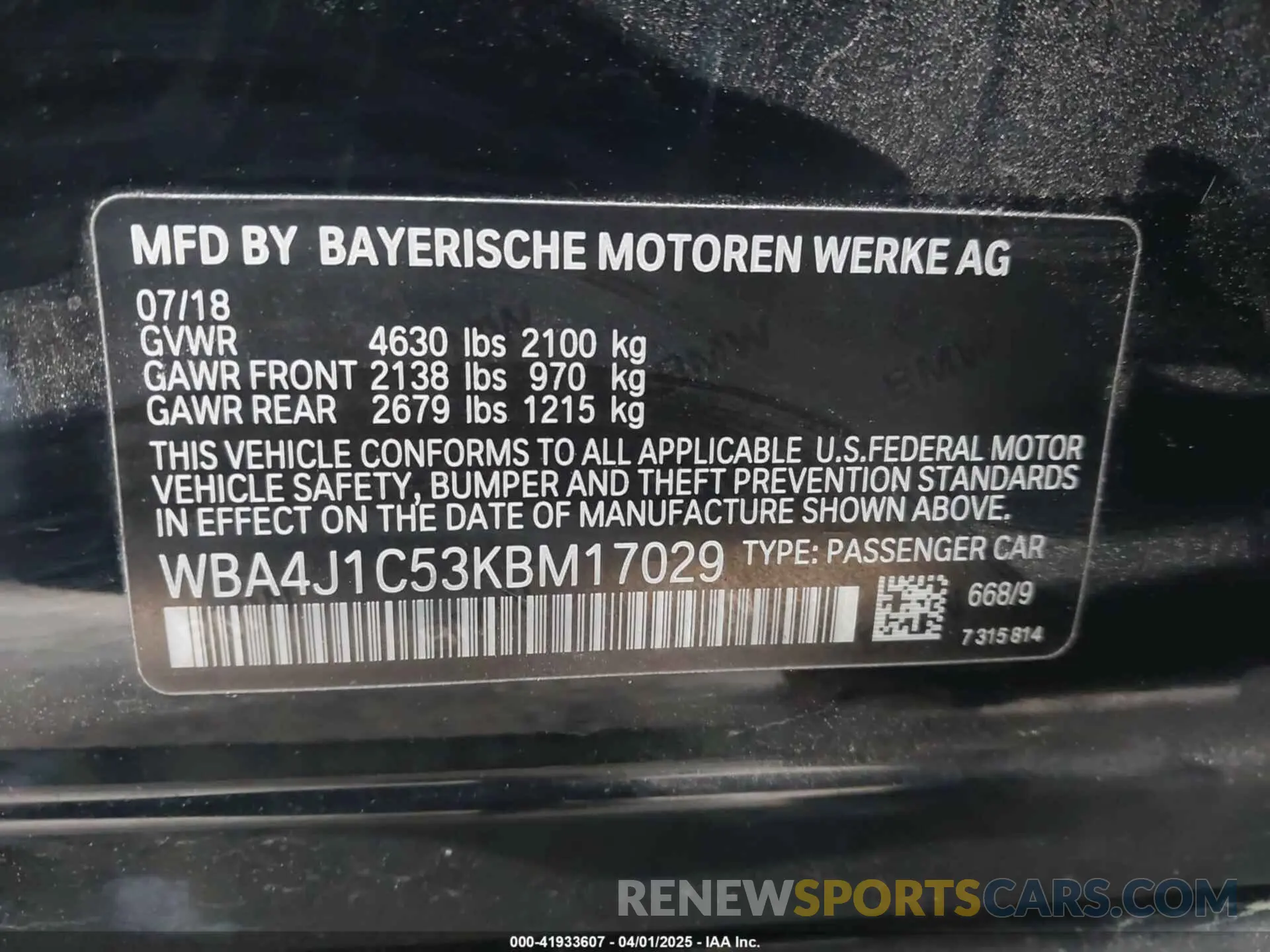9 Photograph of a damaged car WBA4J1C53KBM17029 BMW 430I GRAN COUPE 2019