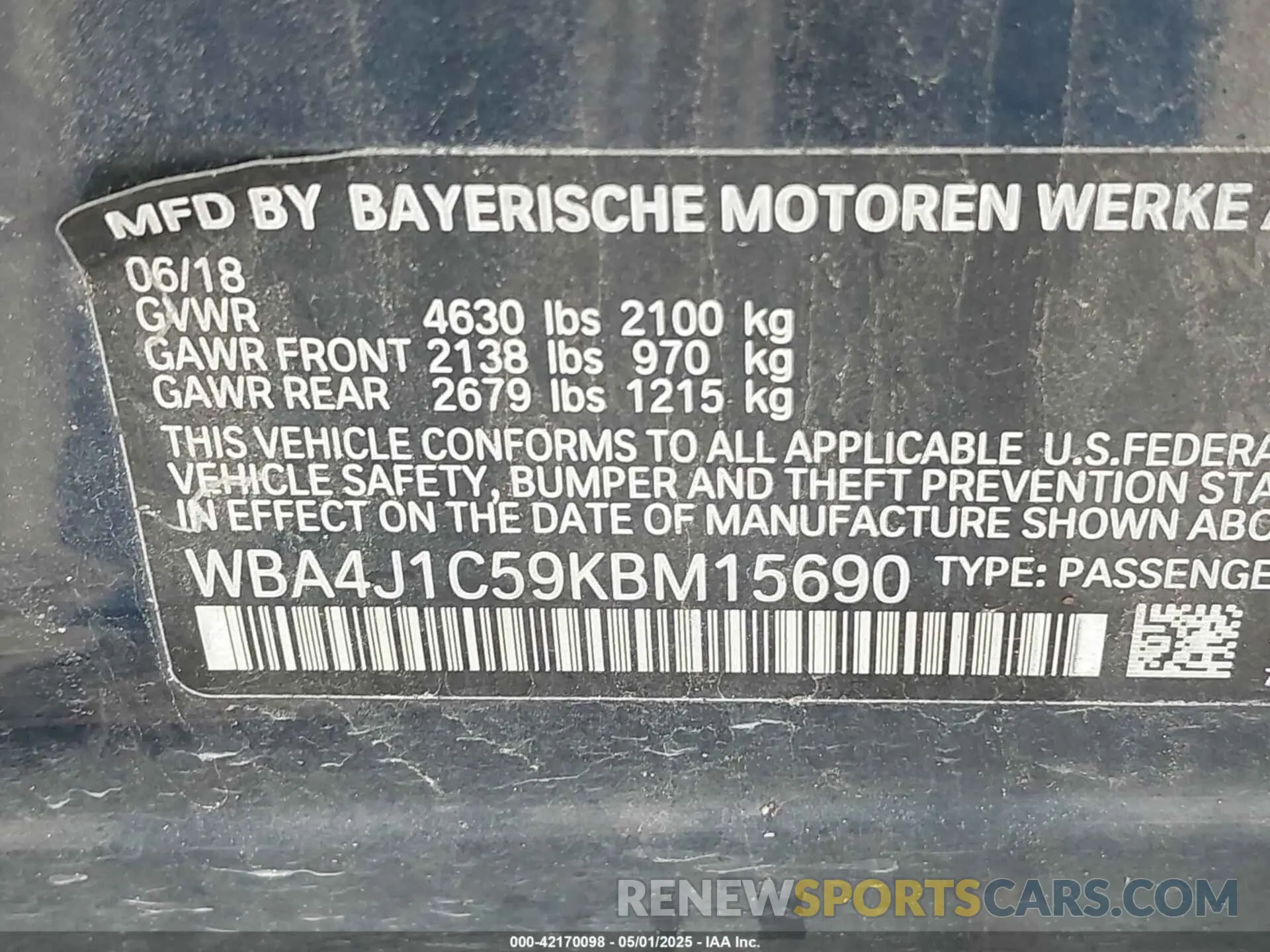 9 Photograph of a damaged car WBA4J1C59KBM15690 BMW 430I GRAN COUPE 2019