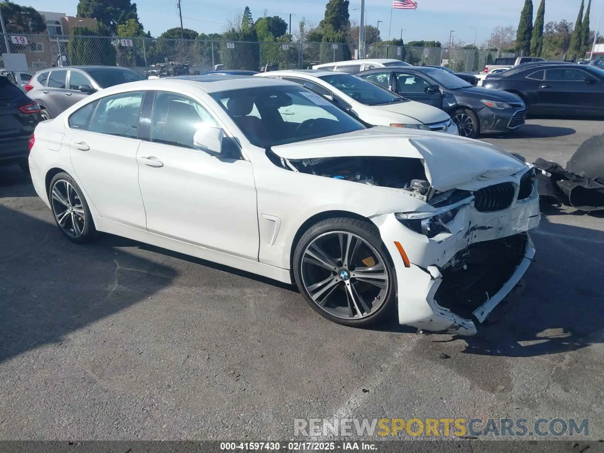 1 Photograph of a damaged car WBA4J1C5XKBM17786 BMW 430I GRAN COUPE 2019