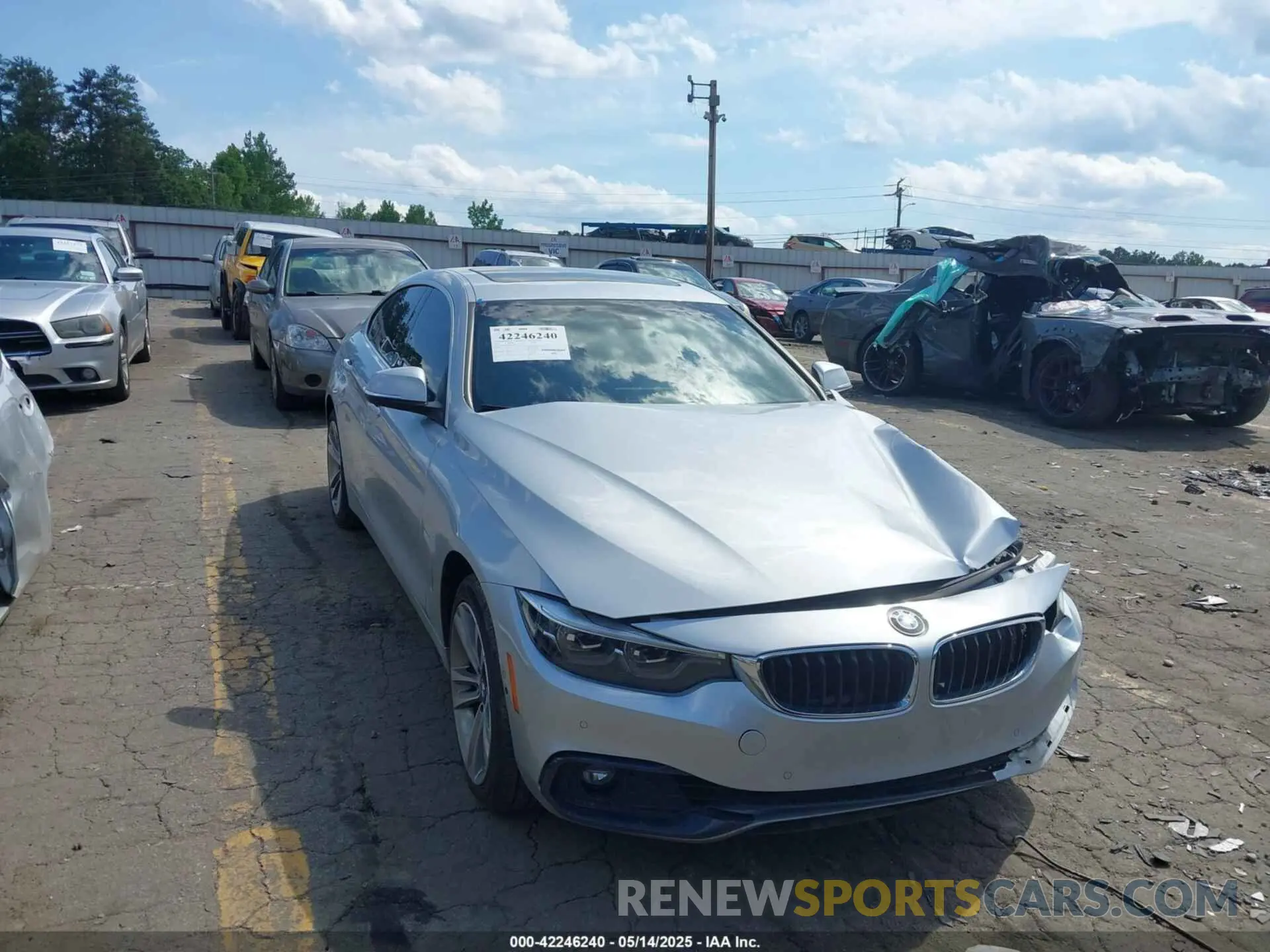 1 Photograph of a damaged car WBA4J3C55KBL07806 BMW 430I GRAN COUPE 2019