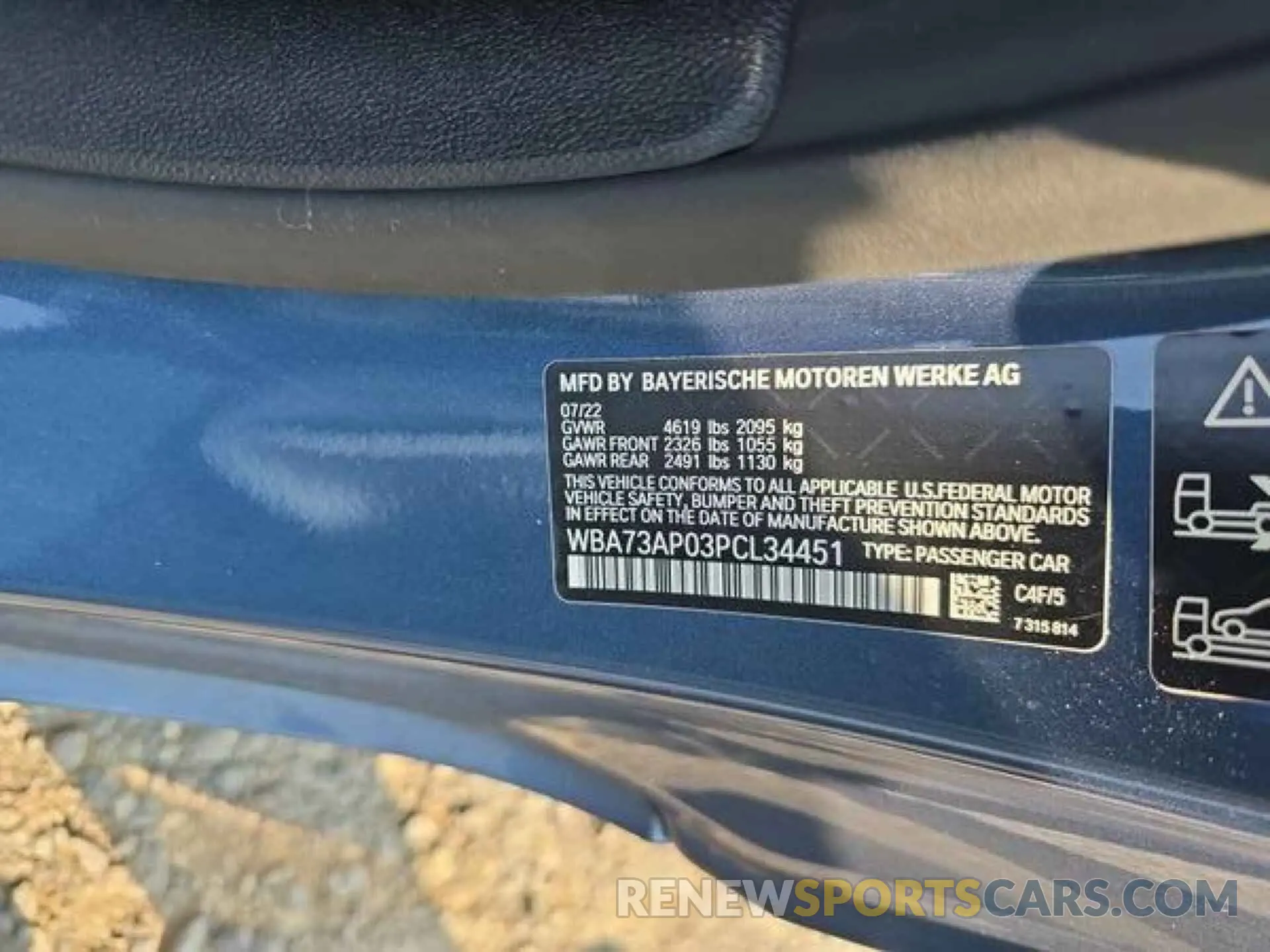 4 Photograph of a damaged car WBA73AP03PCL34451 BMW 430XI 2023
