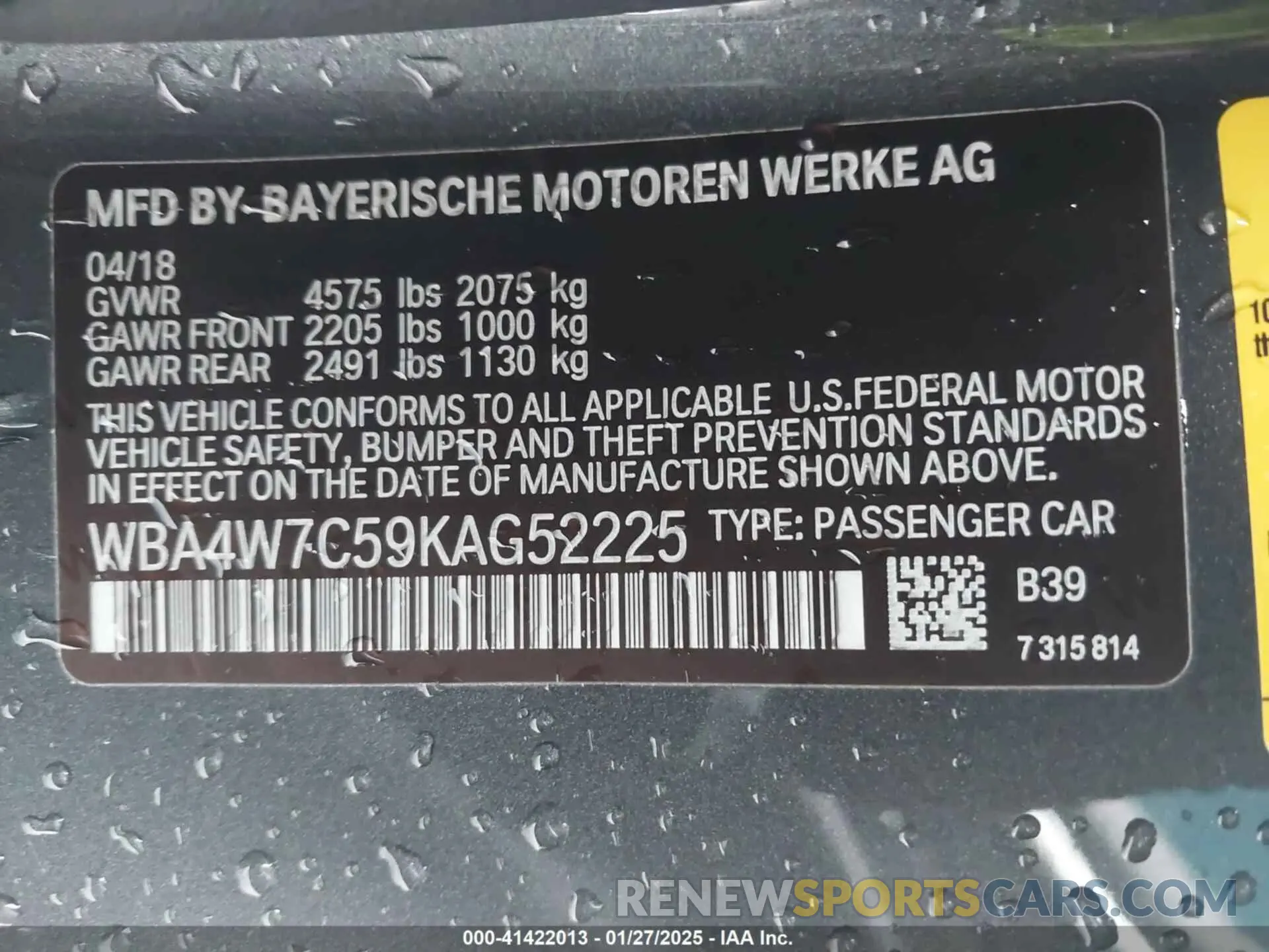 9 Photograph of a damaged car WBA4W7C59KAG52225 BMW 440I 2019