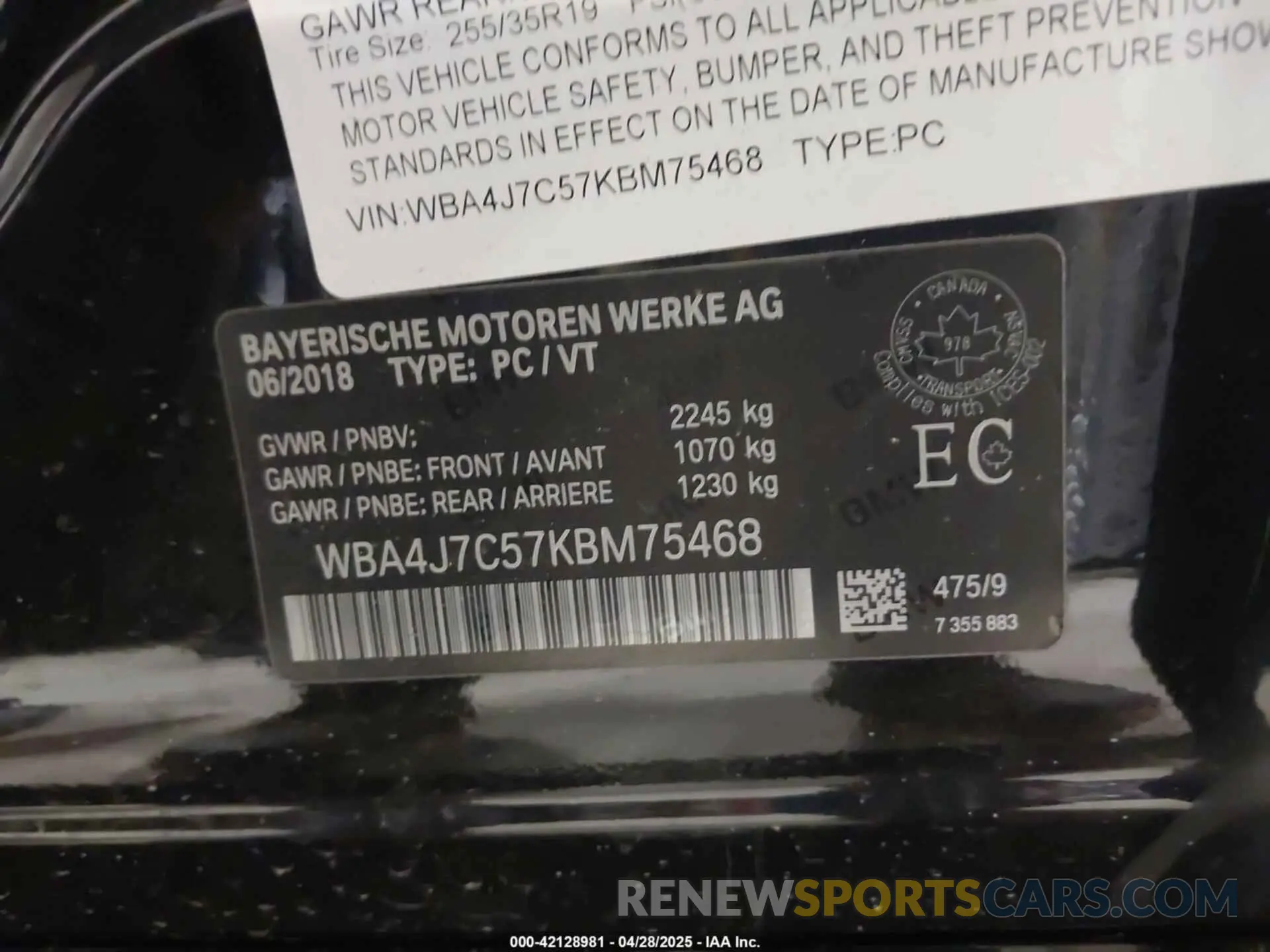 9 Photograph of a damaged car WBA4J7C57KBM75468 BMW 440I GRAN COUPE 2019
