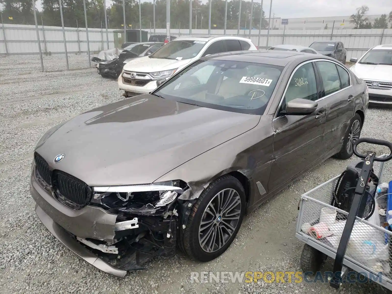 2 Photograph of a damaged car WBAJA5C55KWA57736 BMW 5 SERIES 2019