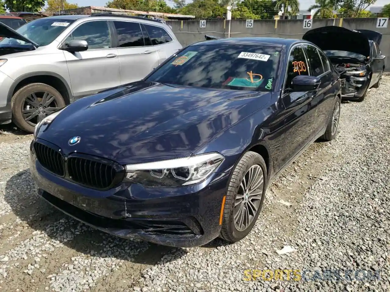 2 Photograph of a damaged car WBAJA5C59KBX88075 BMW 5 SERIES 2019