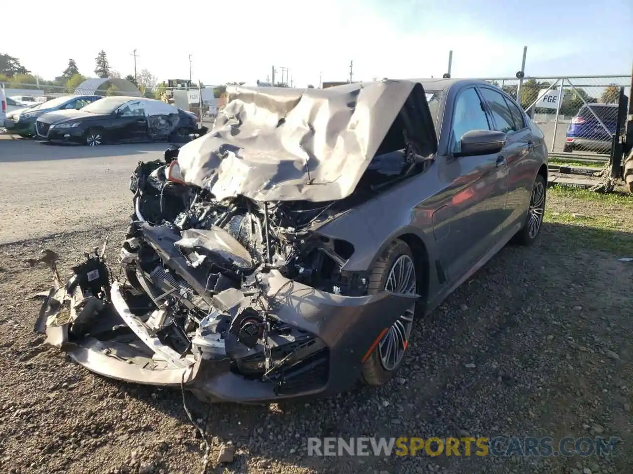 2 Photograph of a damaged car WBAJA9C57KB393464 BMW 5 SERIES 2019