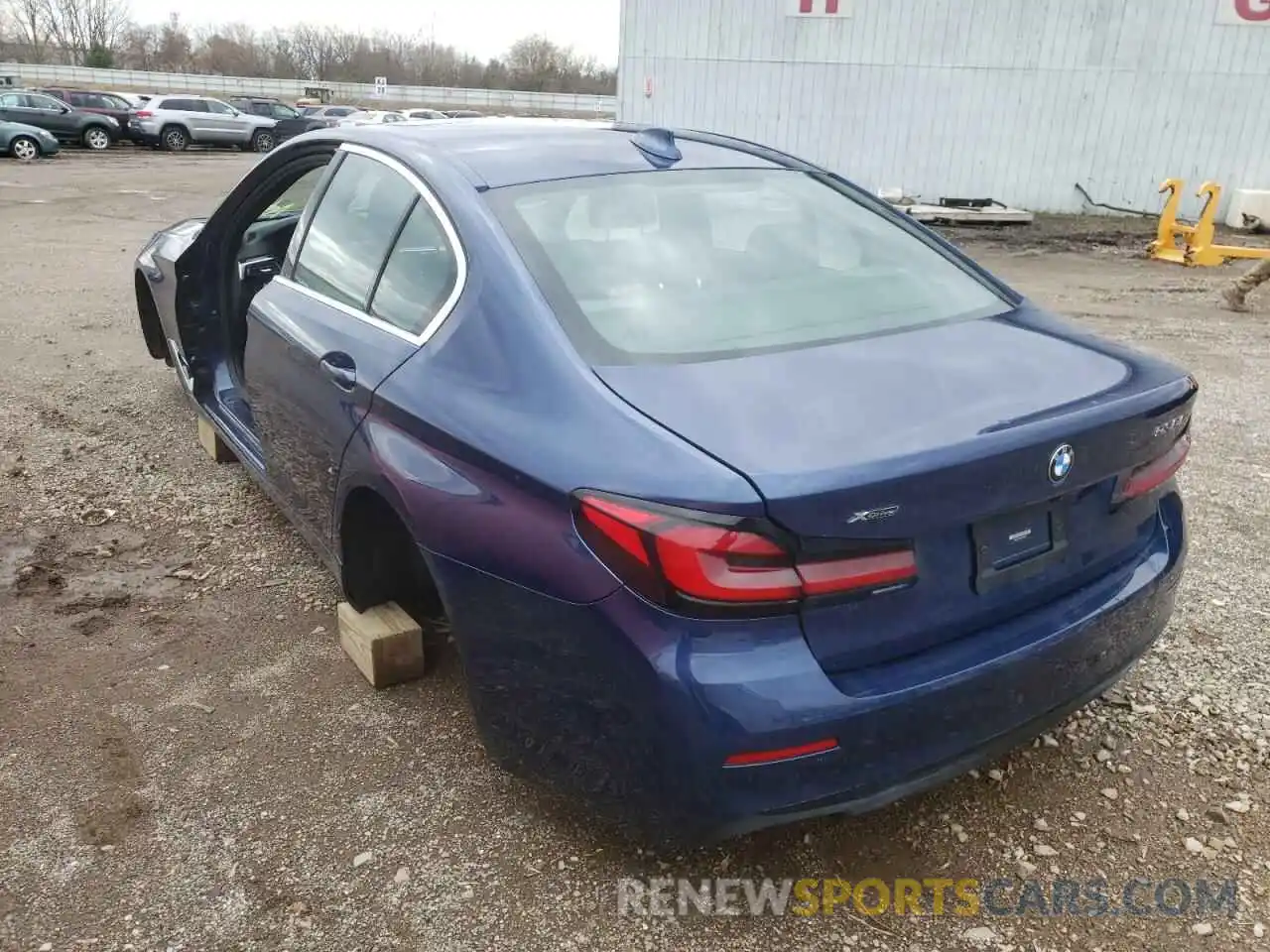 3 Photograph of a damaged car WBA13BJ03MWW93121 BMW 5 SERIES 2021