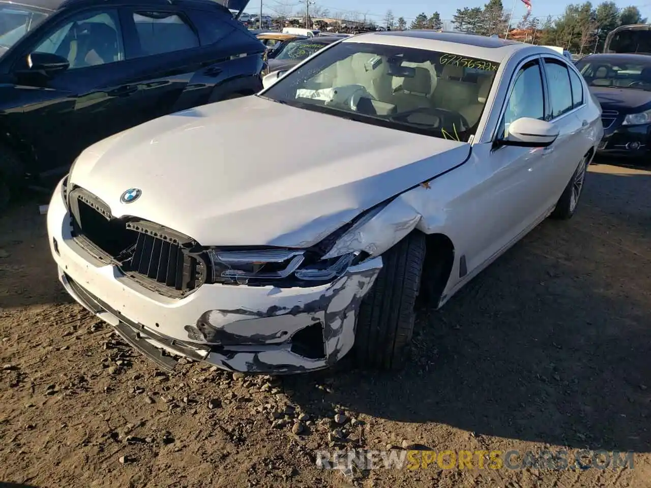 2 Photograph of a damaged car WBA13BJ07MWX31501 BMW 5 SERIES 2021