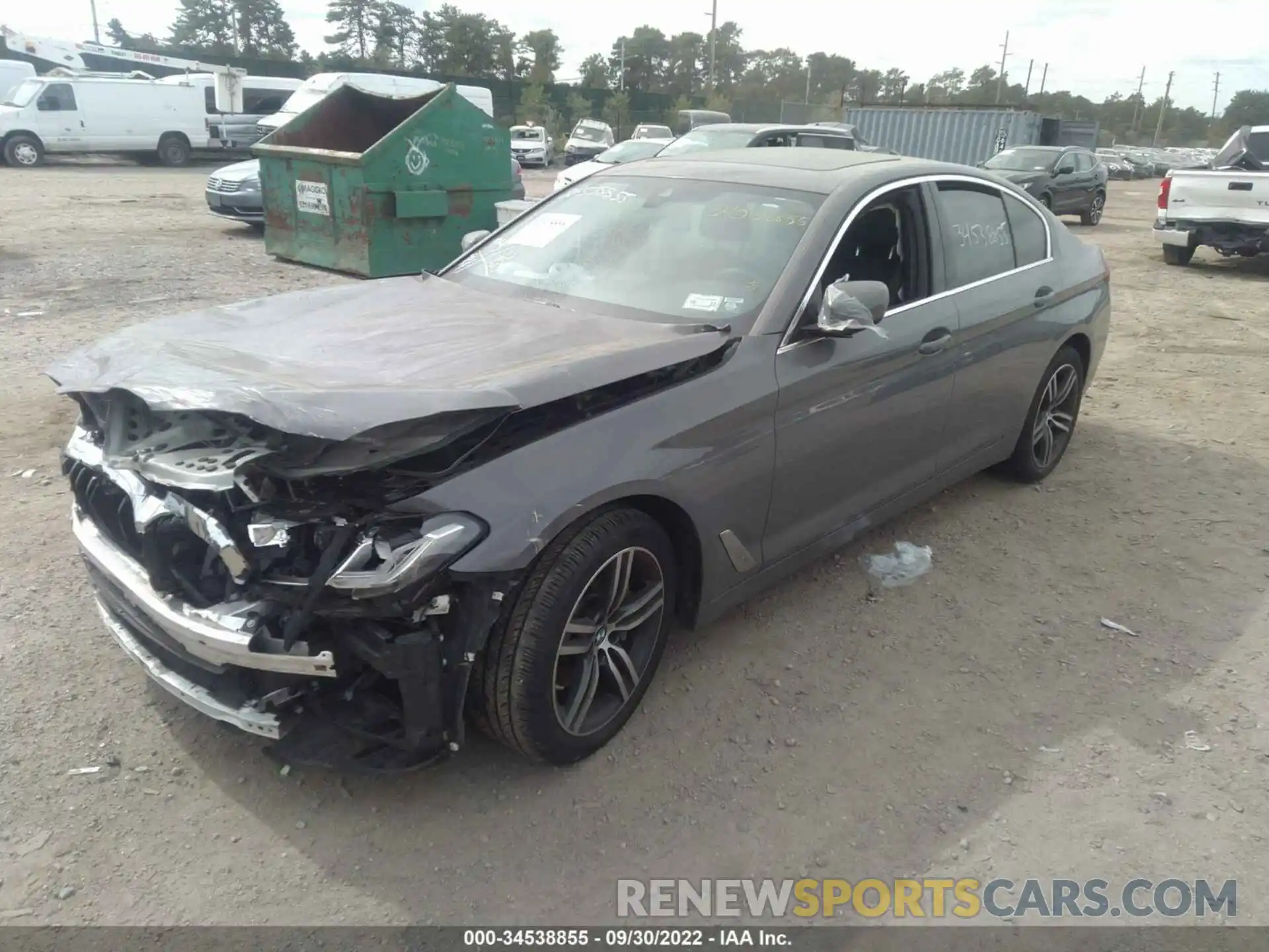 2 Photograph of a damaged car WBA13BJ0XMCF41731 BMW 5 SERIES 2021