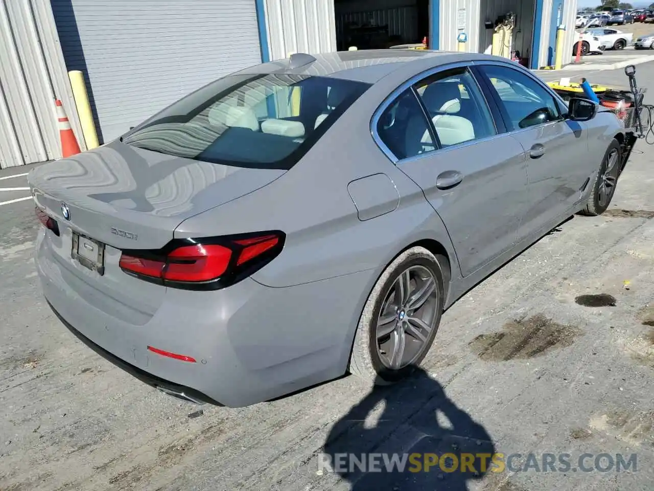 4 Photograph of a damaged car WBA13BJ0XMWX03093 BMW 5 SERIES 2021