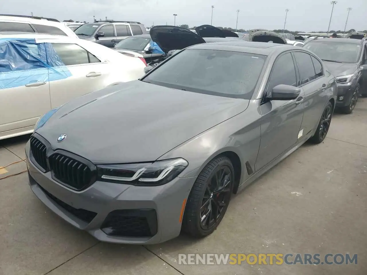 1 Photograph of a damaged car WBA53BH00MWX24316 BMW 5 SERIES 2021