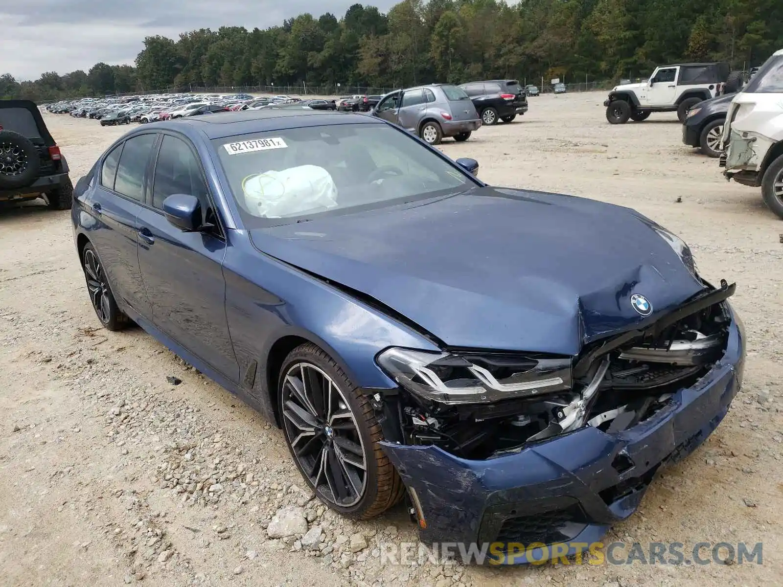 1 Photograph of a damaged car WBA53BH01MCF22024 BMW 5 SERIES 2021