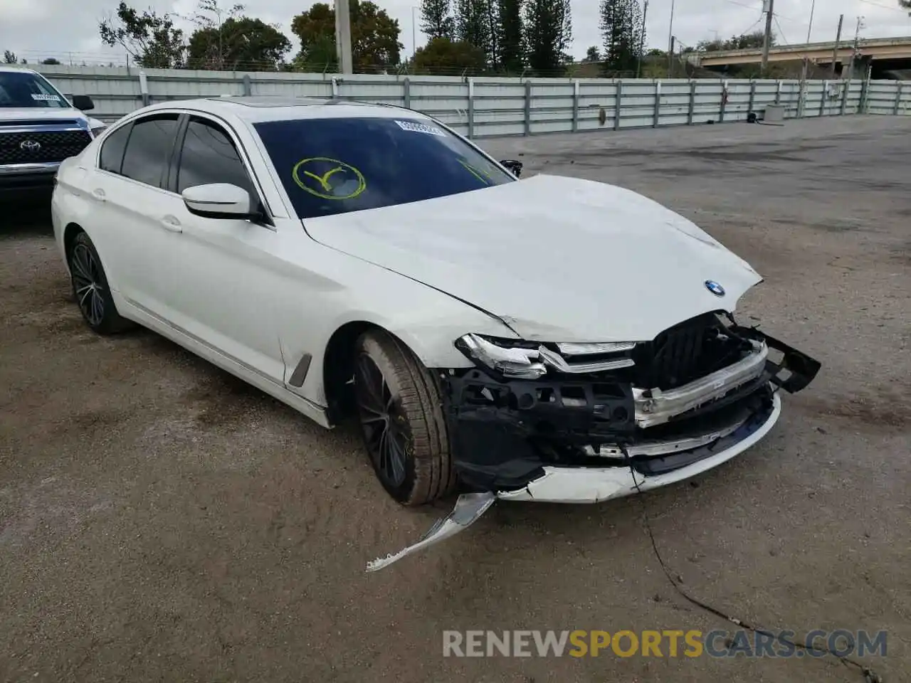 1 Photograph of a damaged car WBA53BH01MCG46407 BMW 5 SERIES 2021