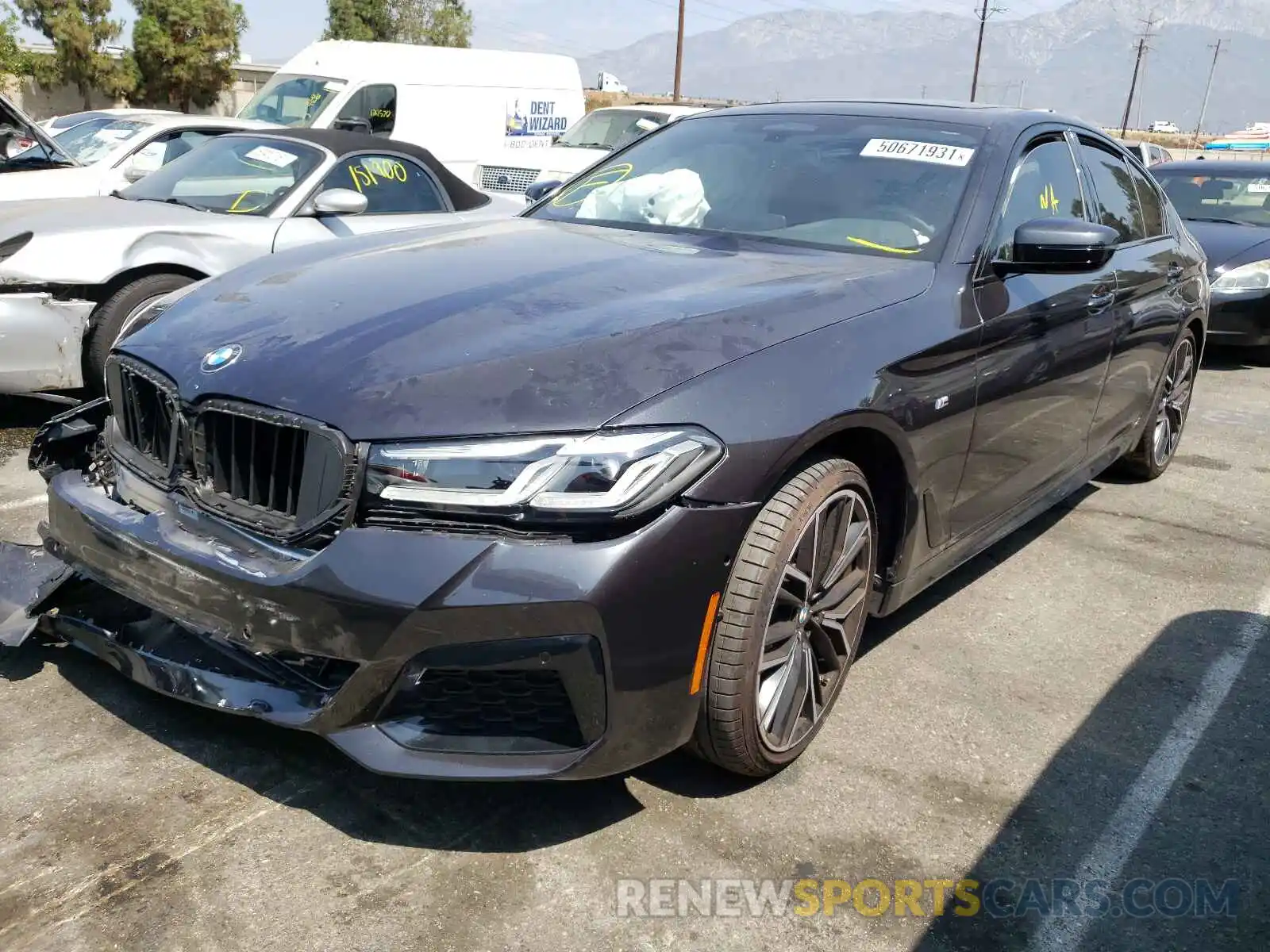 2 Photograph of a damaged car WBA53BH02MWX10014 BMW 5 SERIES 2021