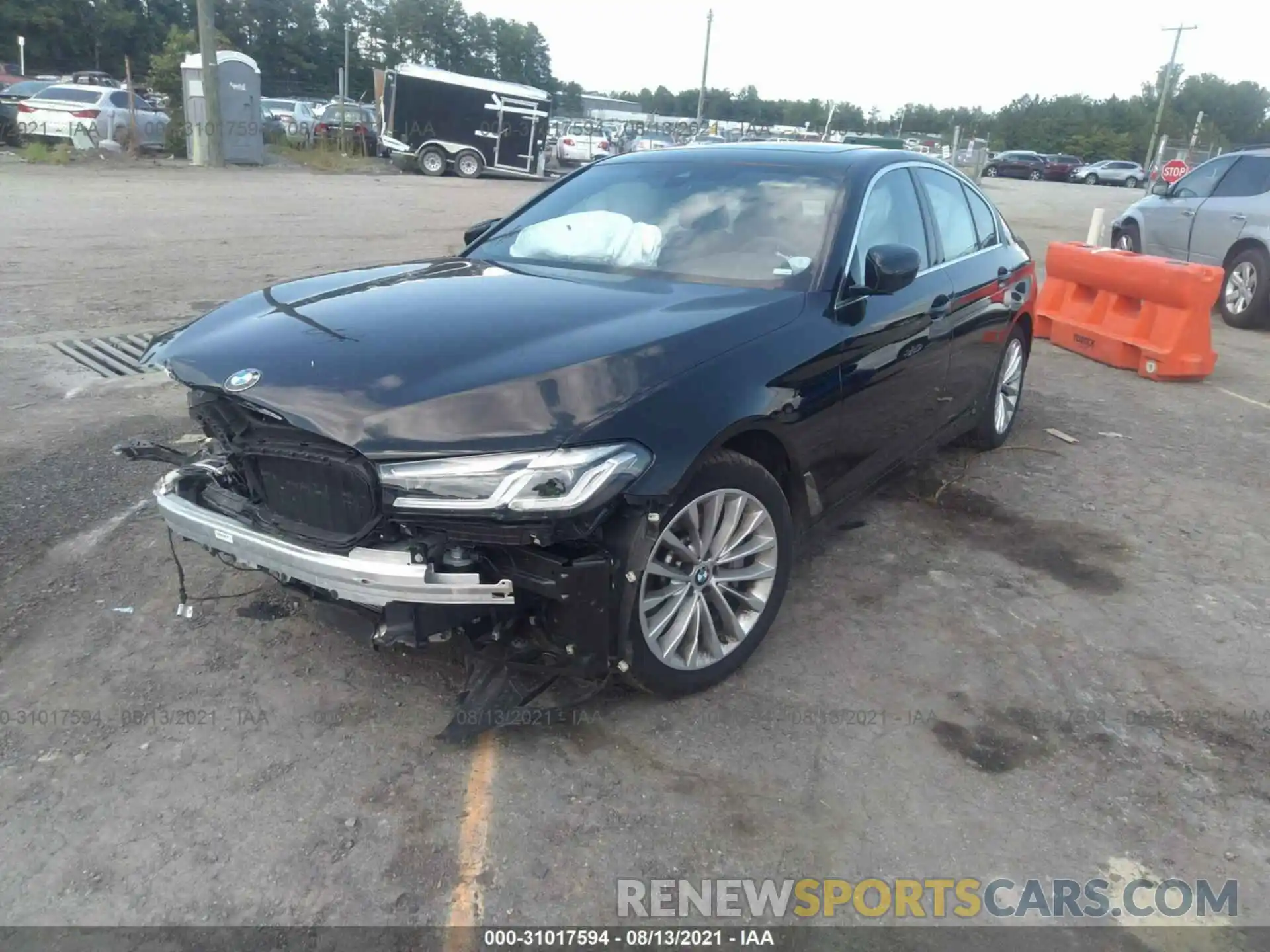 2 Photograph of a damaged car WBA53BH06MWX02000 BMW 5 SERIES 2021