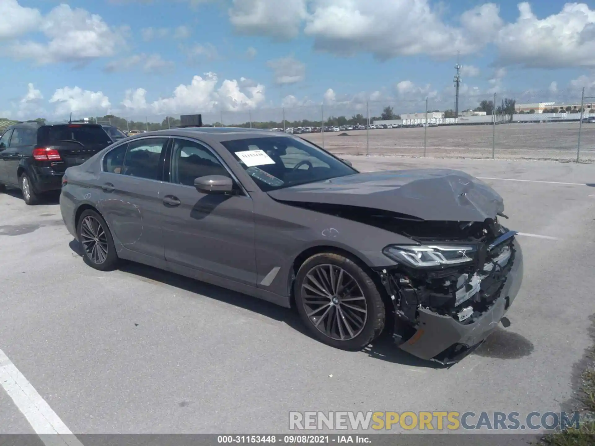 1 Photograph of a damaged car WBA53BH06MWX13014 BMW 5 SERIES 2021