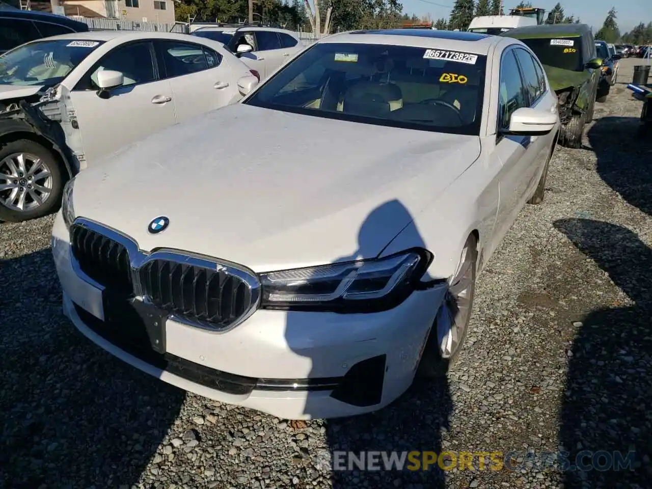 2 Photograph of a damaged car WBA53BH09MWX18708 BMW 5 SERIES 2021