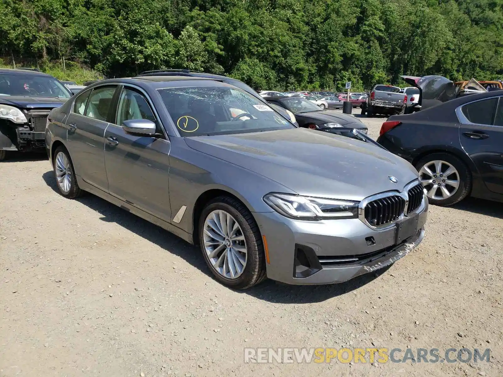 1 Photograph of a damaged car WBA73BJ03MCG00600 BMW 5 SERIES 2021