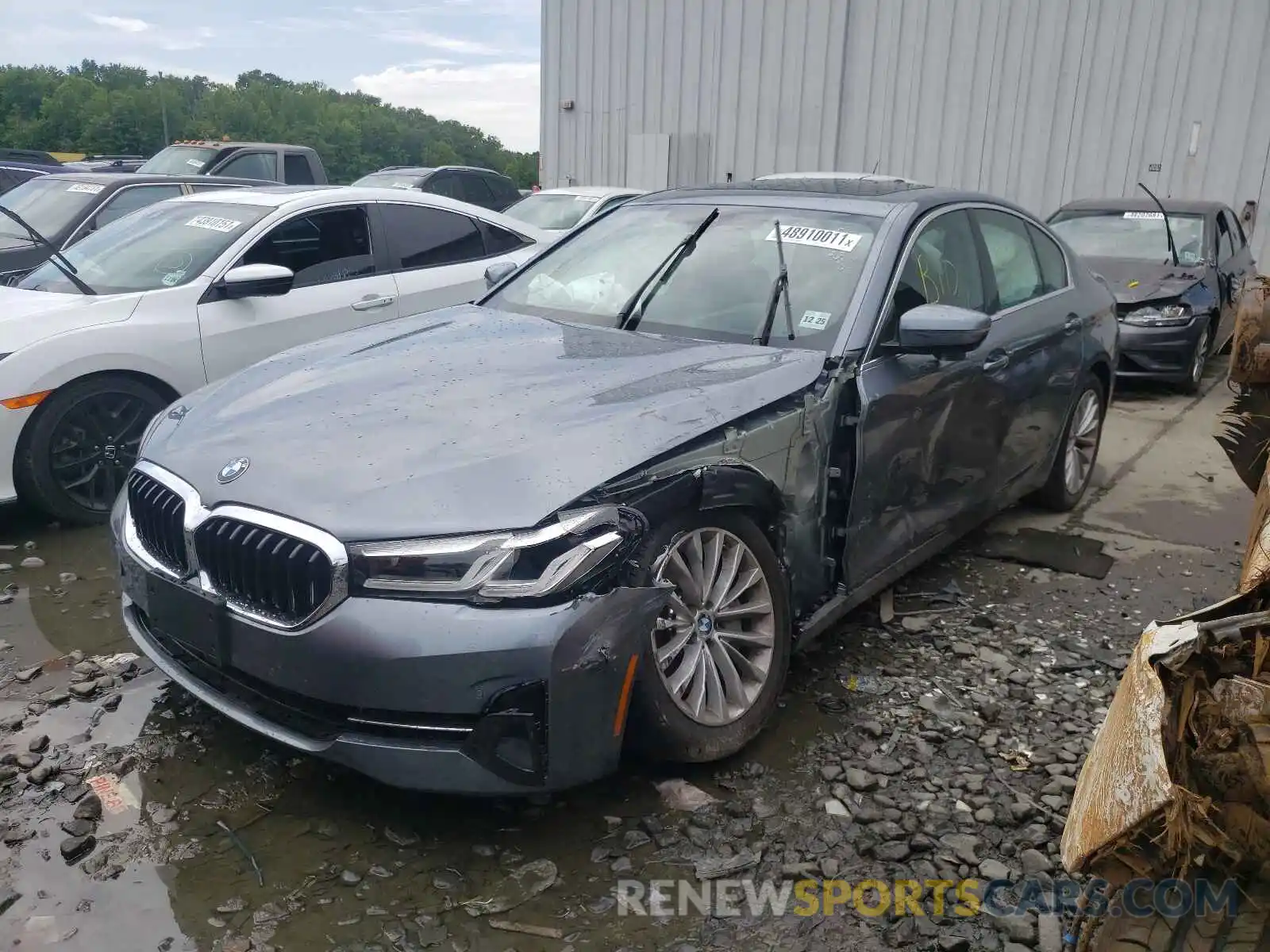 2 Photograph of a damaged car WBA73BJ03MWW98247 BMW 5 SERIES 2021