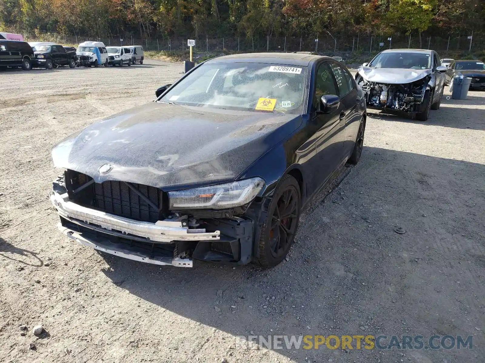 2 Photograph of a damaged car WBA73BJ04MCF44439 BMW 5 SERIES 2021