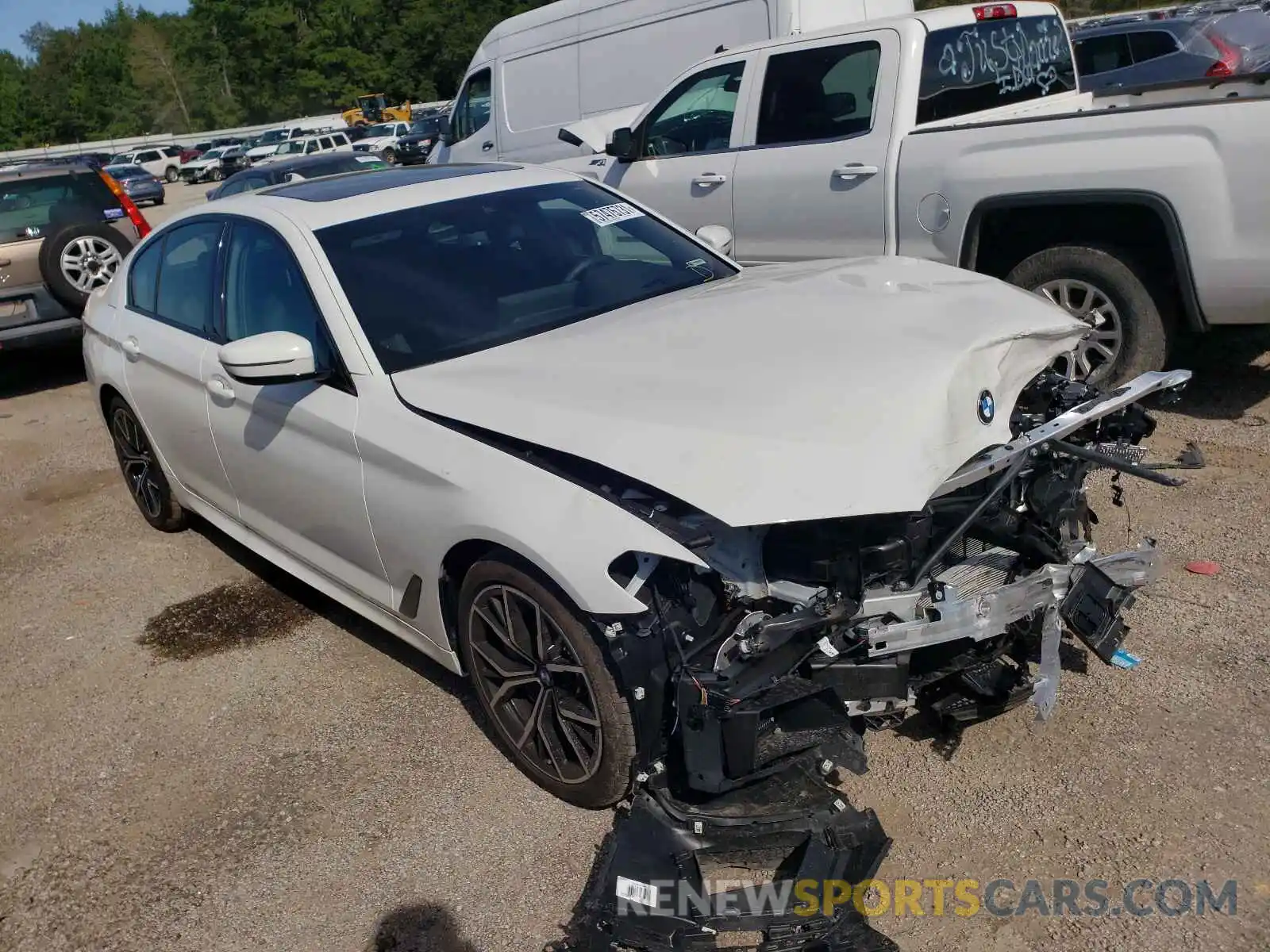 1 Photograph of a damaged car WBA73BJ08MWX15690 BMW 5 SERIES 2021