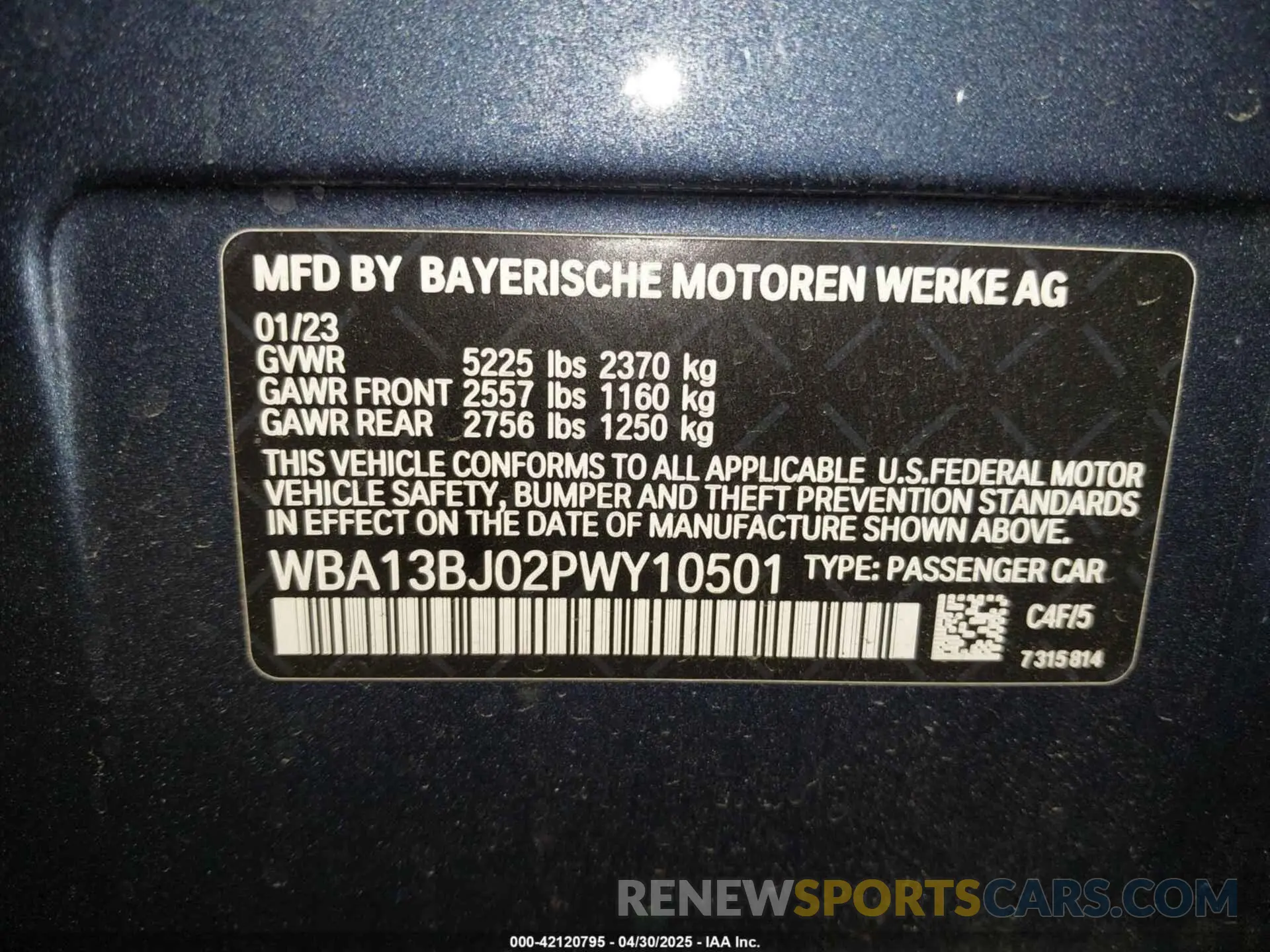 9 Photograph of a damaged car WBA13BJ02PWY10501 BMW 530 2023