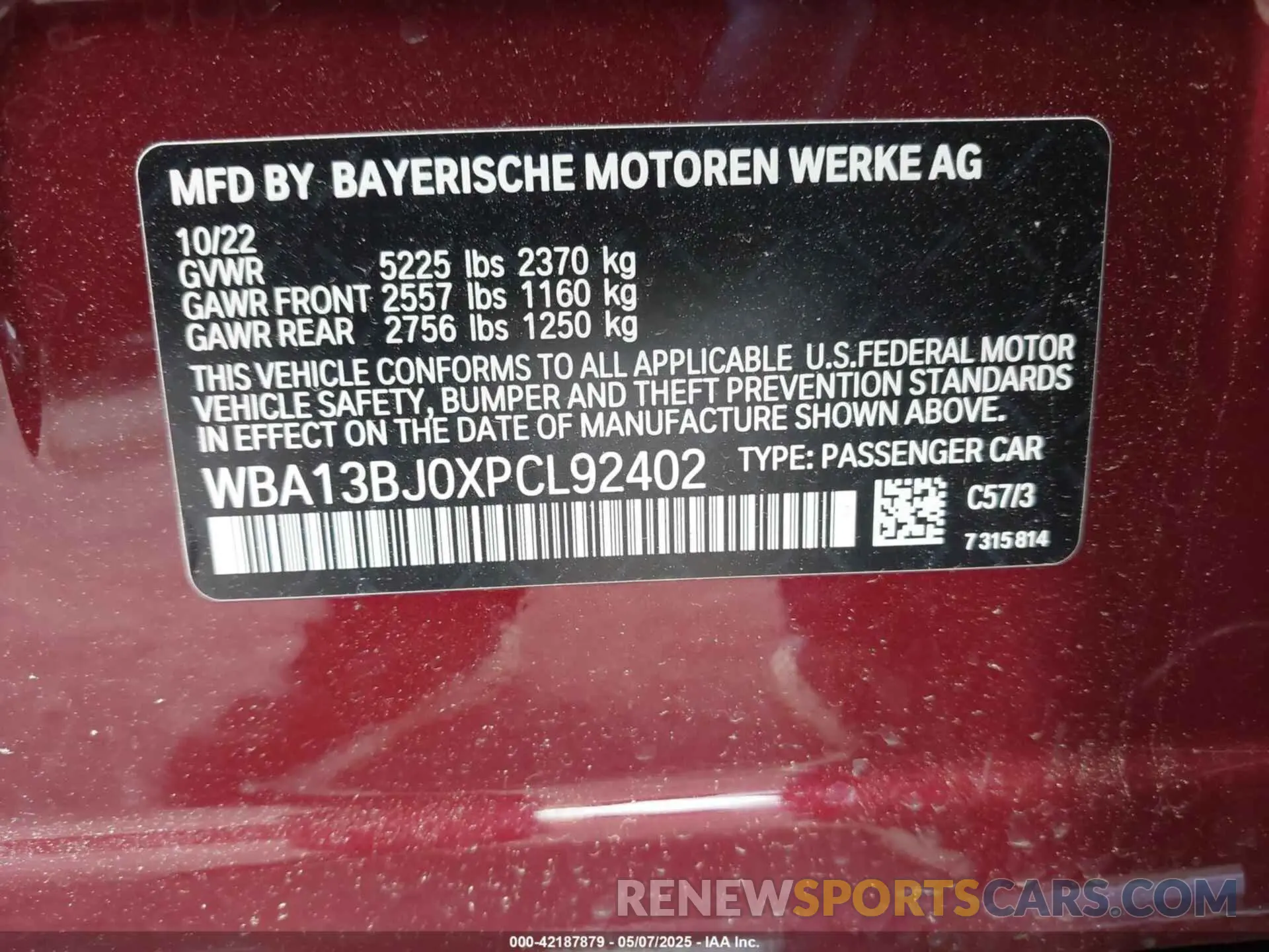 9 Photograph of a damaged car WBA13BJ0XPCL92402 BMW 530 2023
