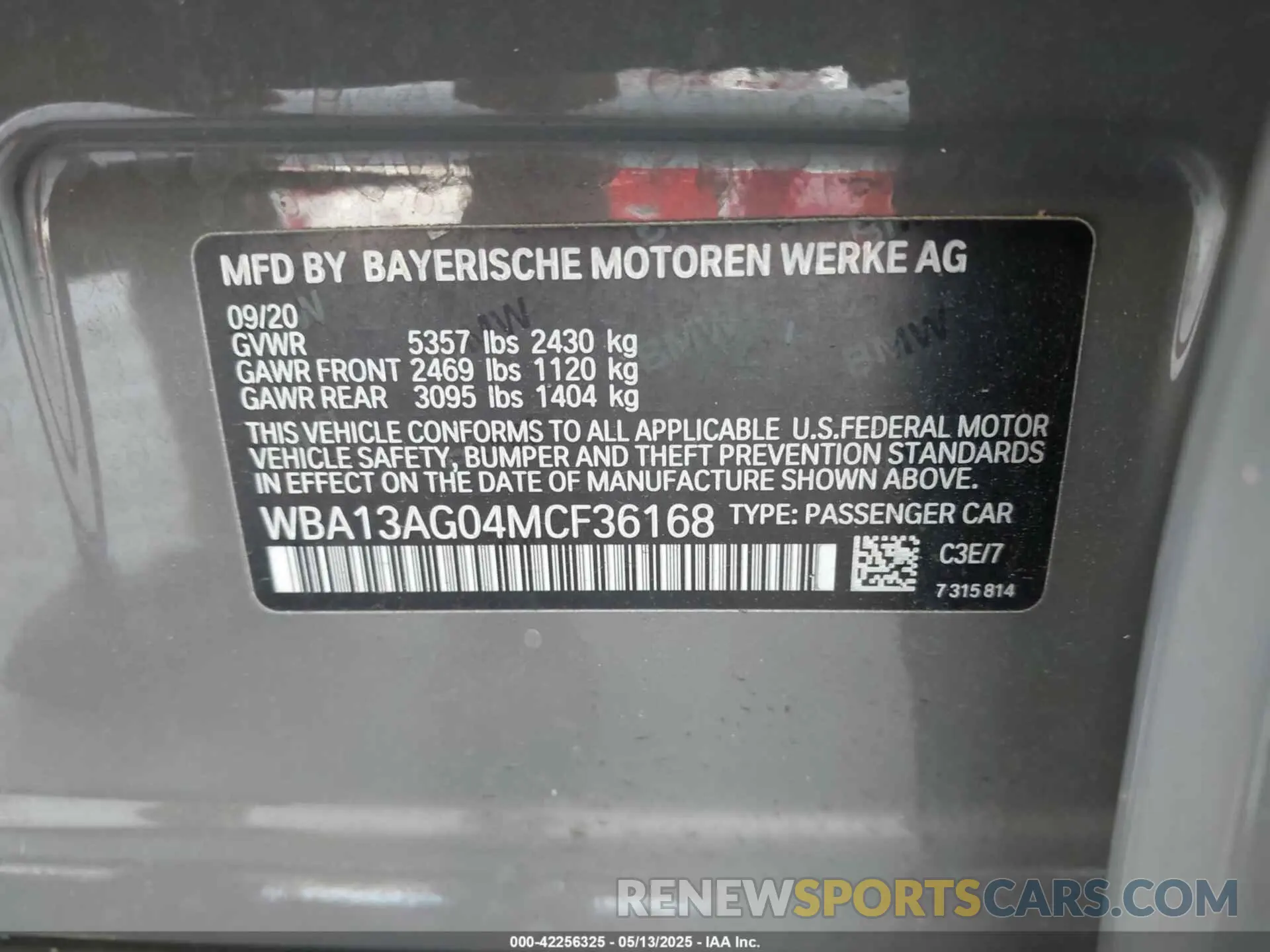 9 Photograph of a damaged car WBA13AG04MCF36168 BMW 530E 2021
