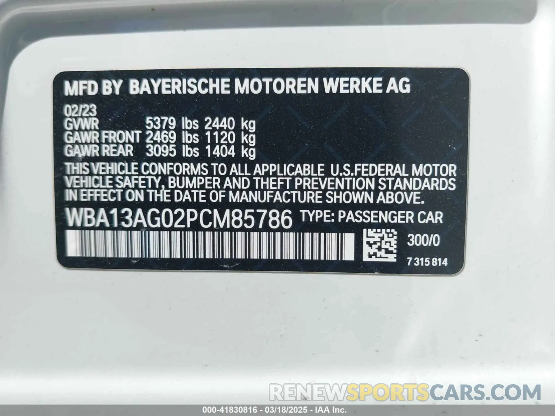 9 Photograph of a damaged car WBA13AG02PCM85786 BMW 530E 2023