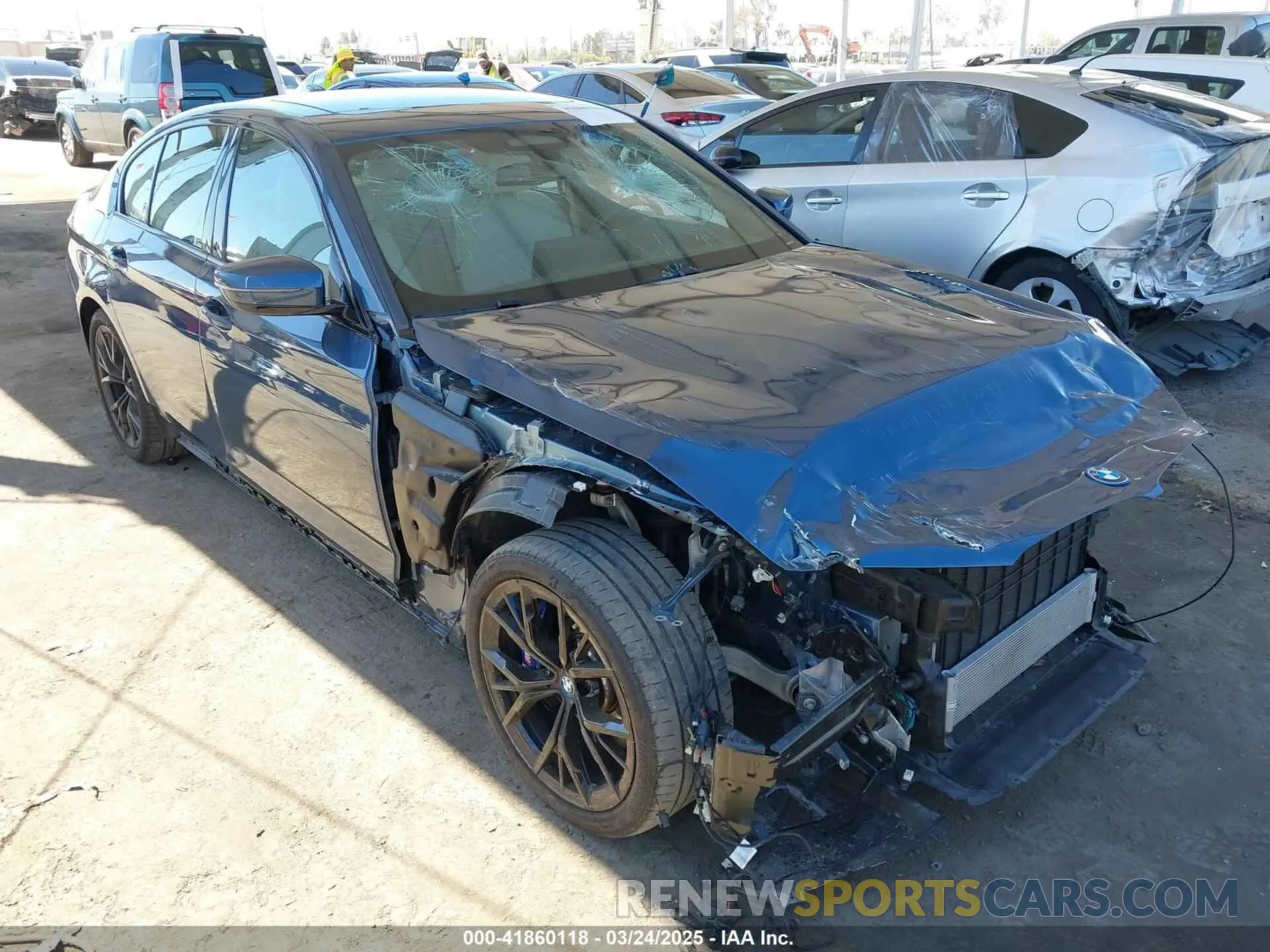 1 Photograph of a damaged car WBA13AG05PCM09852 BMW 530E 2023