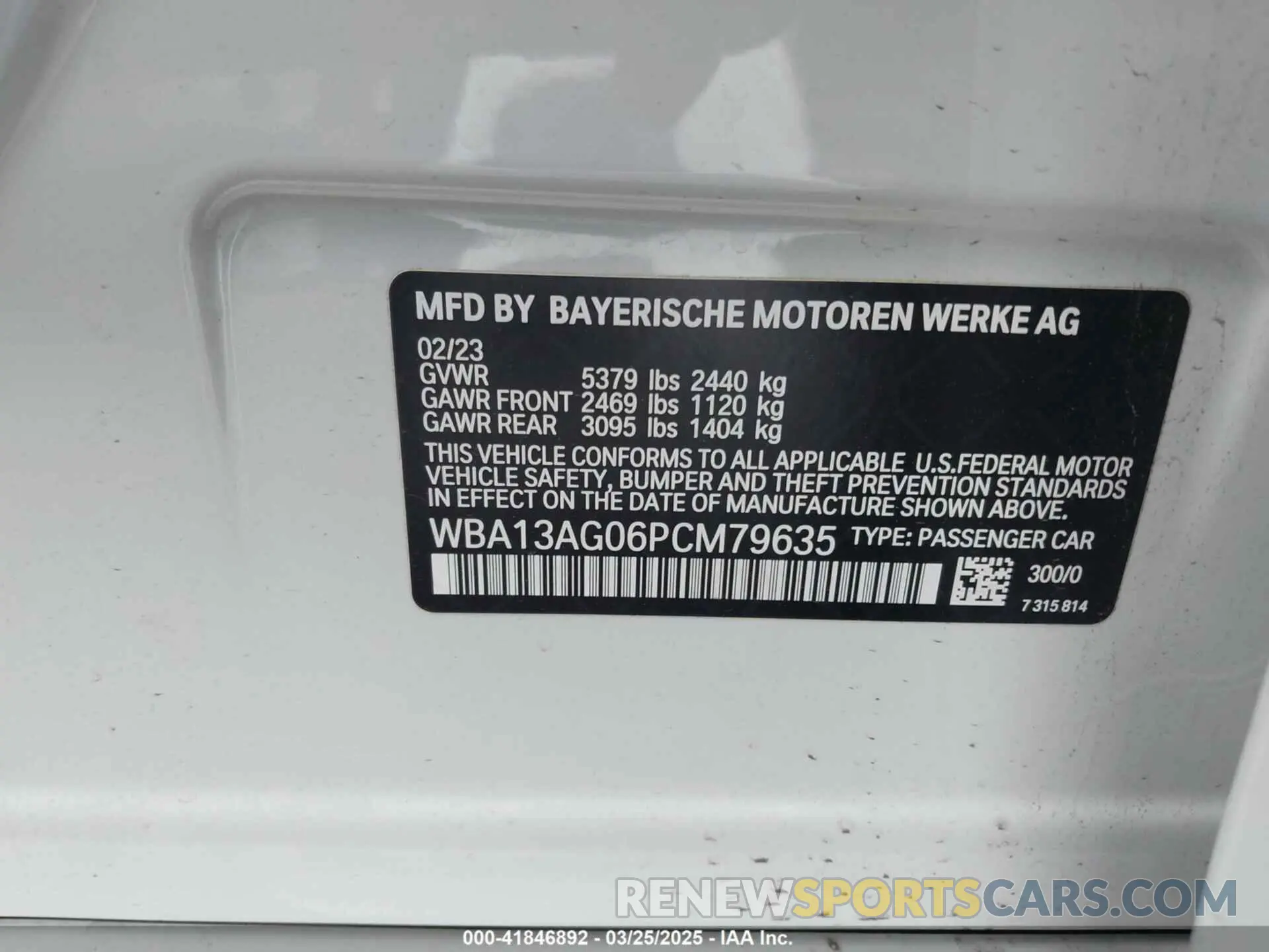 9 Photograph of a damaged car WBA13AG06PCM79635 BMW 530E 2023