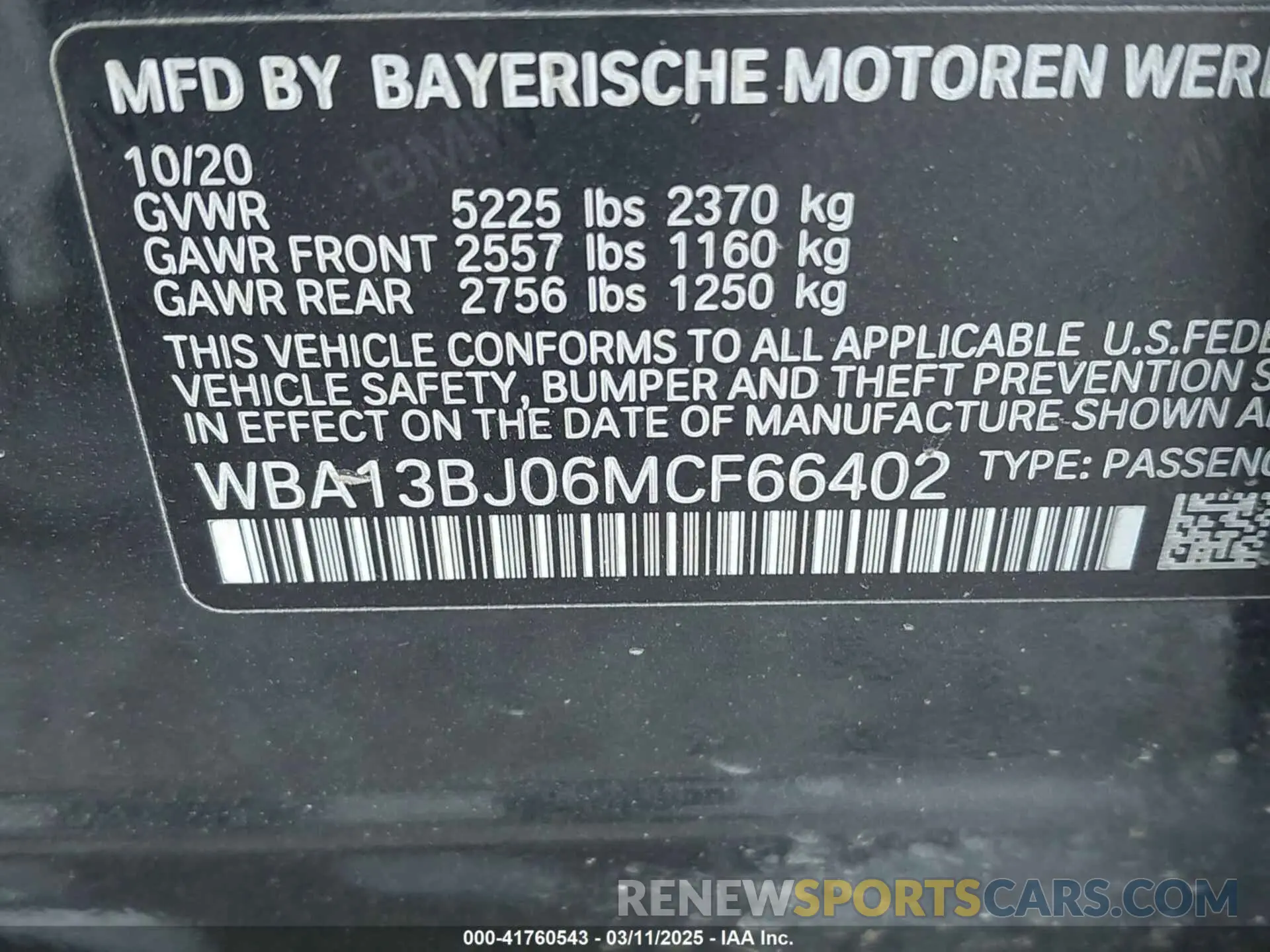 9 Photograph of a damaged car WBA13BJ06MCF66402 BMW 530I 2021