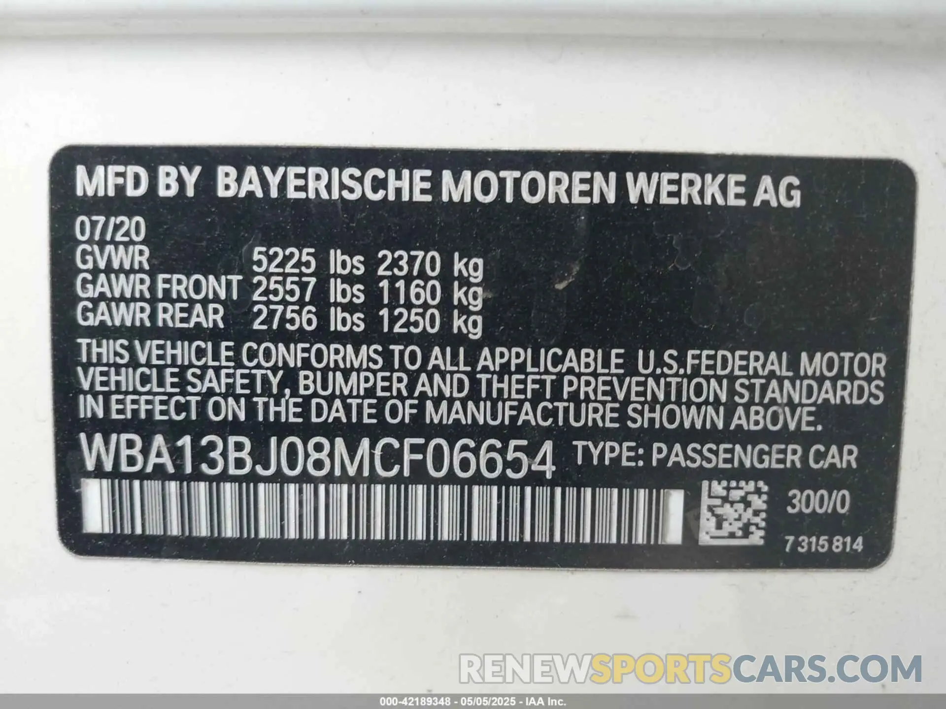 9 Photograph of a damaged car WBA13BJ08MCF06654 BMW 530I 2021