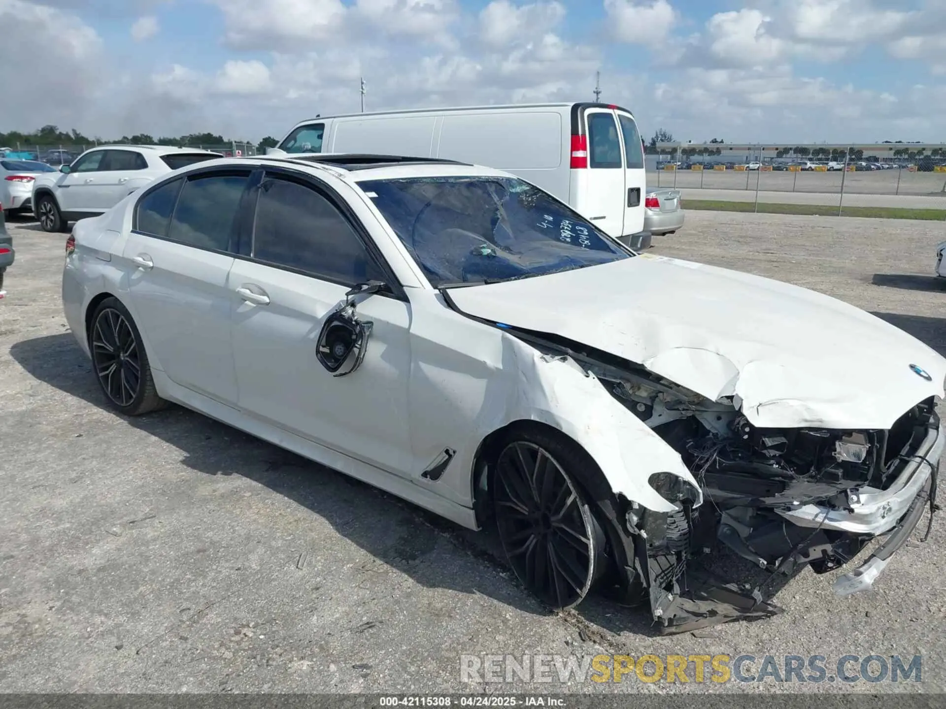 1 Photograph of a damaged car WBA53BH01MWX02468 BMW 530I 2021