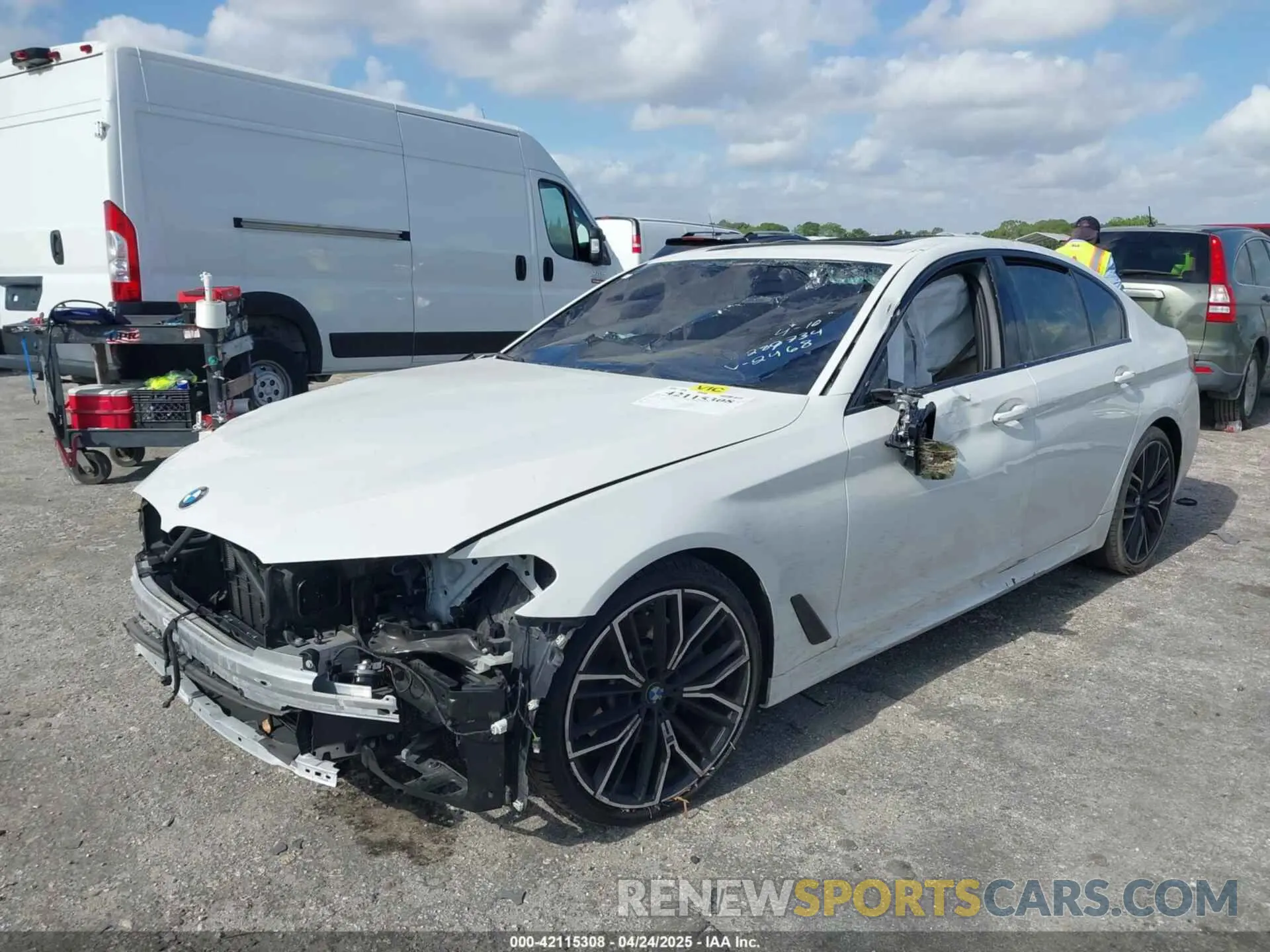 2 Photograph of a damaged car WBA53BH01MWX02468 BMW 530I 2021