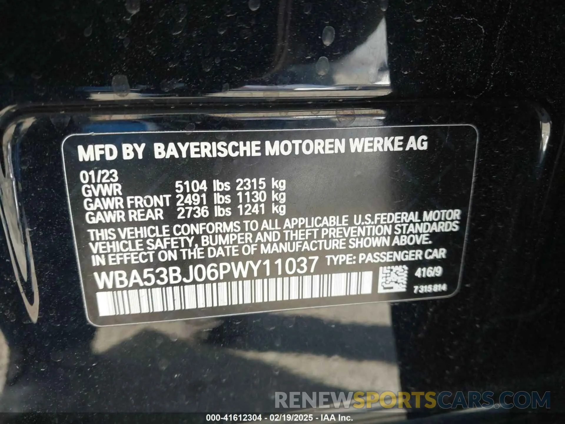 9 Photograph of a damaged car WBA53BJ06PWY11037 BMW 540 2023