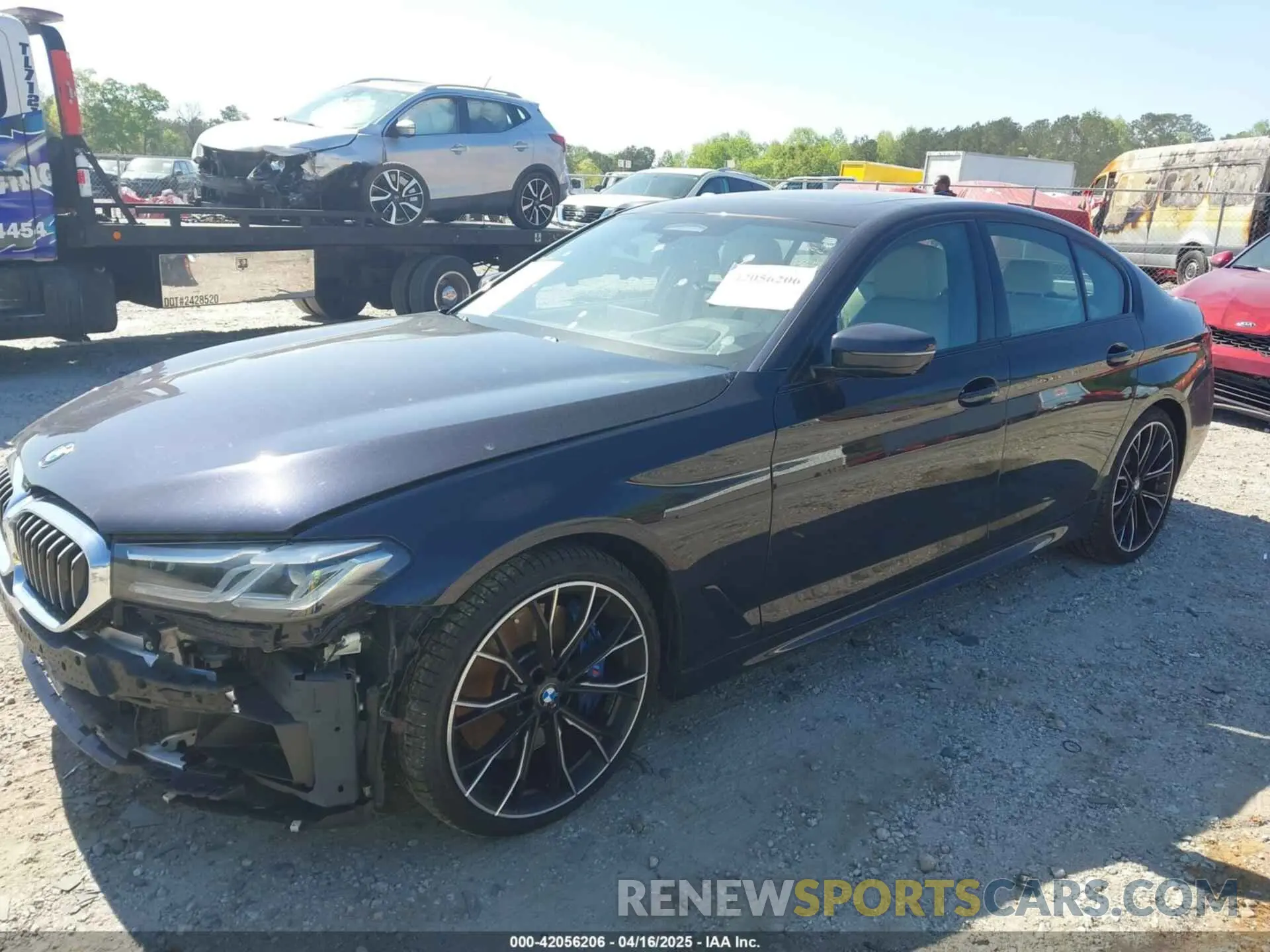 2 Photograph of a damaged car WBA53BJ04MWX00840 BMW 540I 2021
