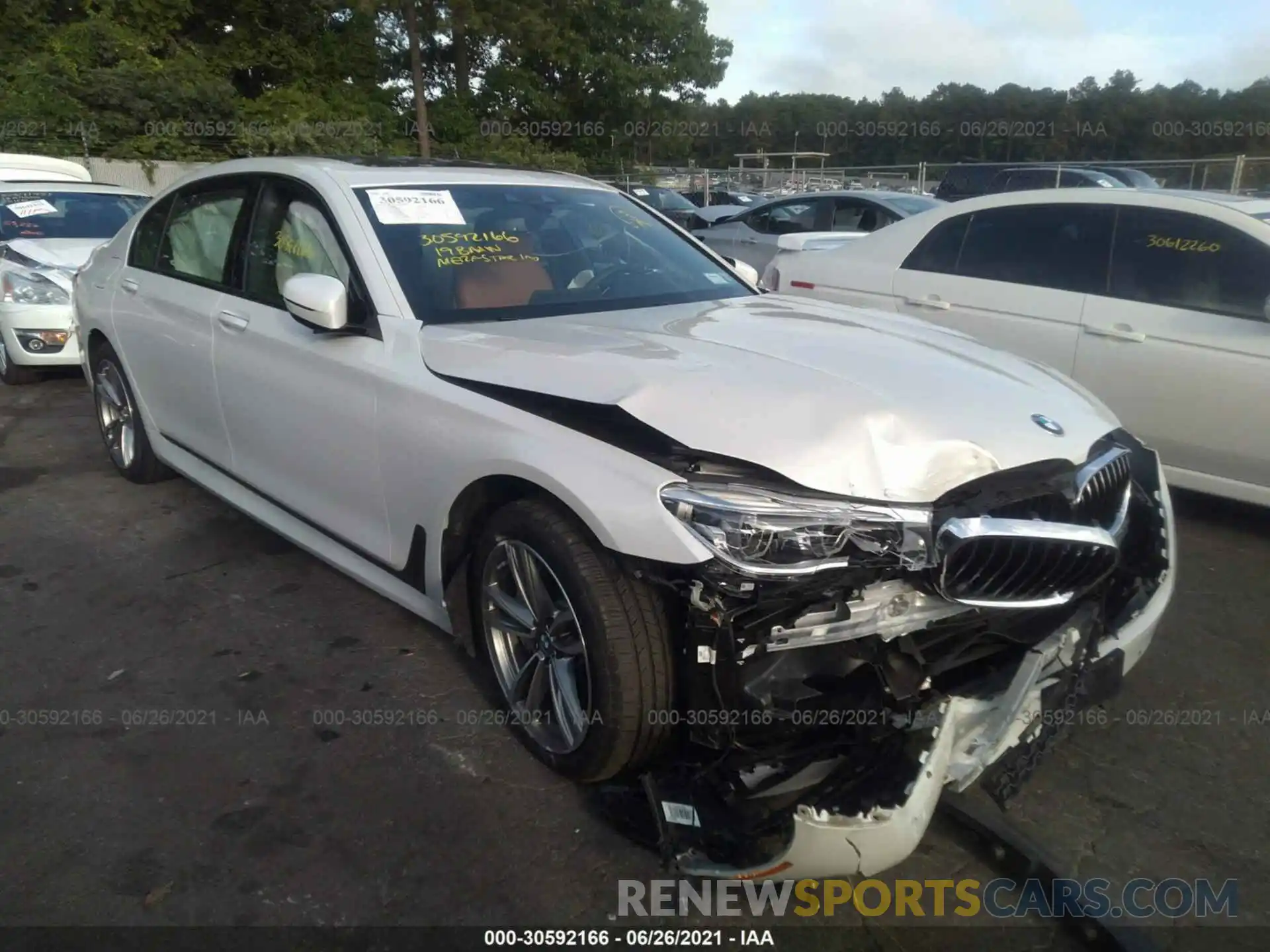 1 Photograph of a damaged car WBA7F2C59KB240250 BMW 7 SERIES 2019