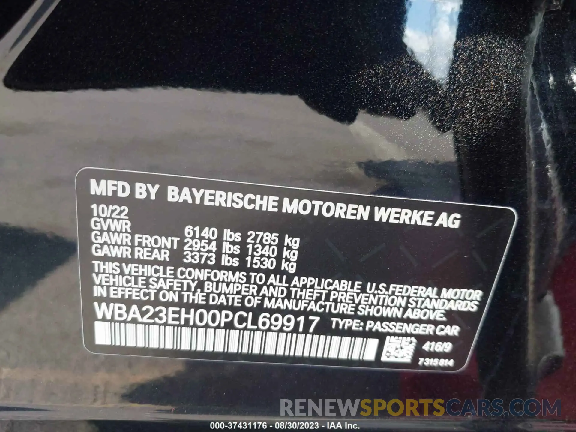 9 Photograph of a damaged car WBA23EH00PCL69917 BMW 7 SERIES 2023