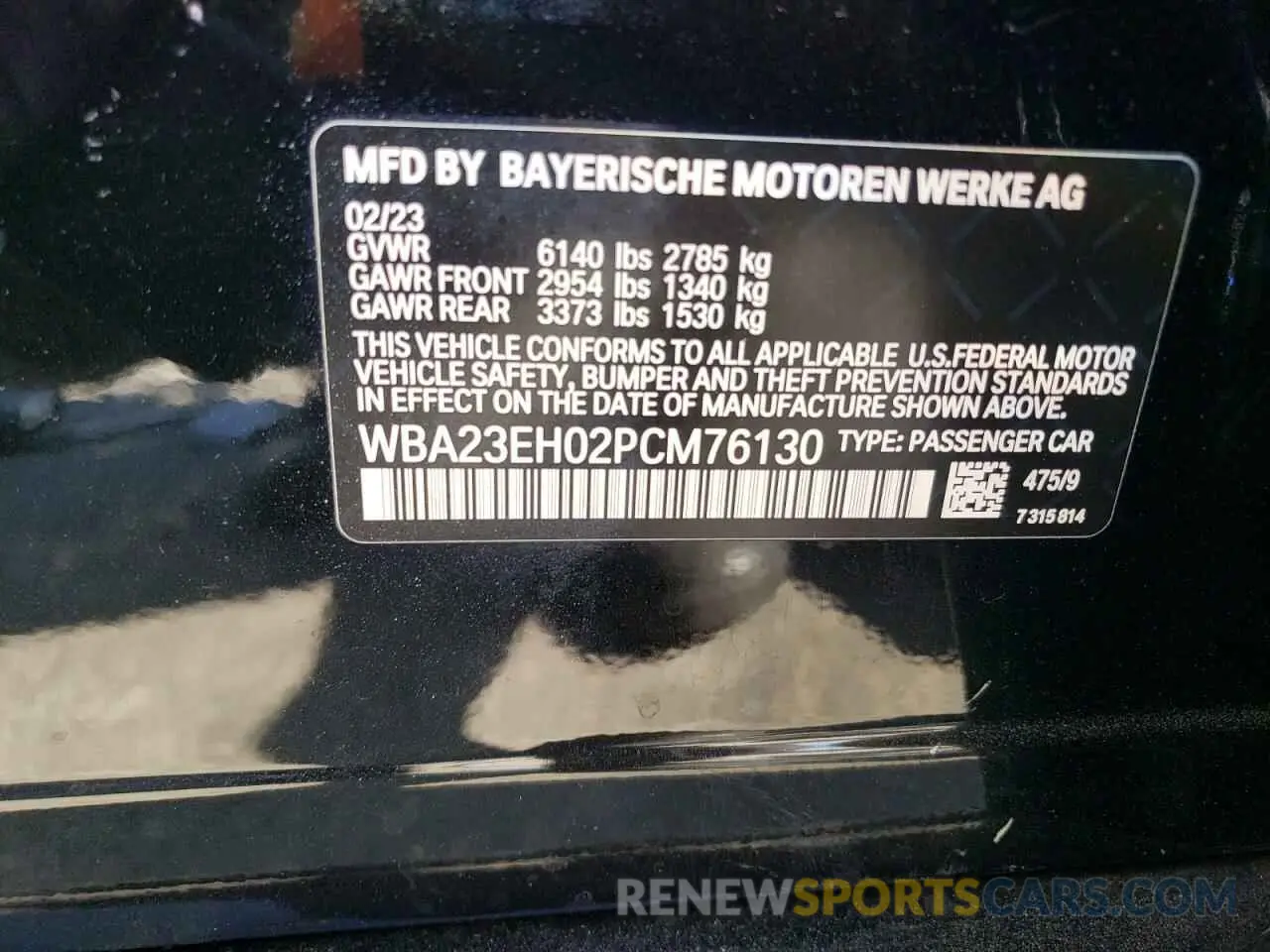 12 Photograph of a damaged car WBA23EH02PCM76130 BMW 7 SERIES 2023